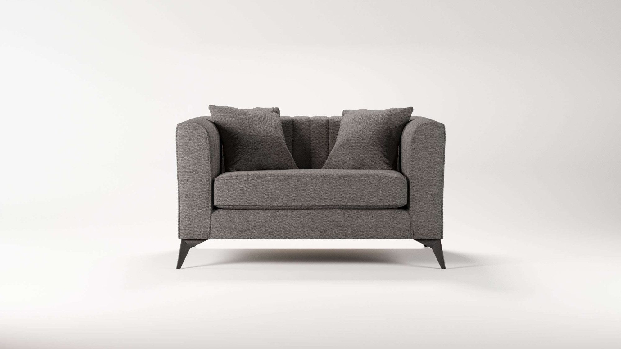 Places of Style Loveseat MATTHEW loungestoel, afmetingen B/D/H: 130/86/74 cm incl. sierkussen, fijne stiksels in de rug, belastbaar tot 200kg