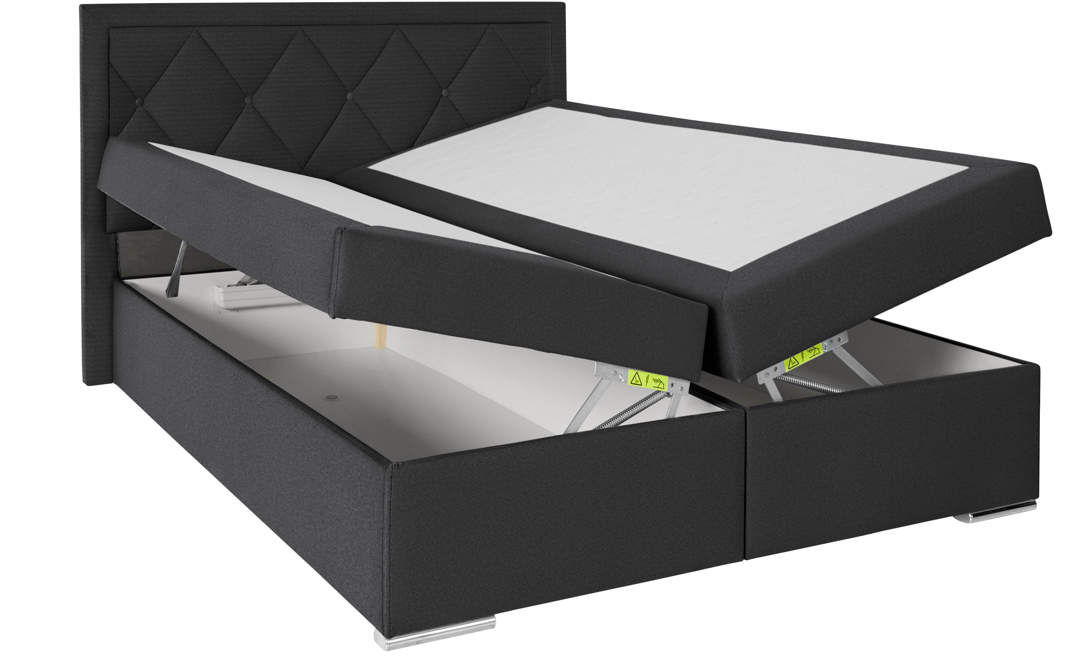 Leonique Boxspring Alfie, bestseller, optioneel met bedlade met capitonnage in het hoofdbord, h2, h3 en h4 ter keuze
