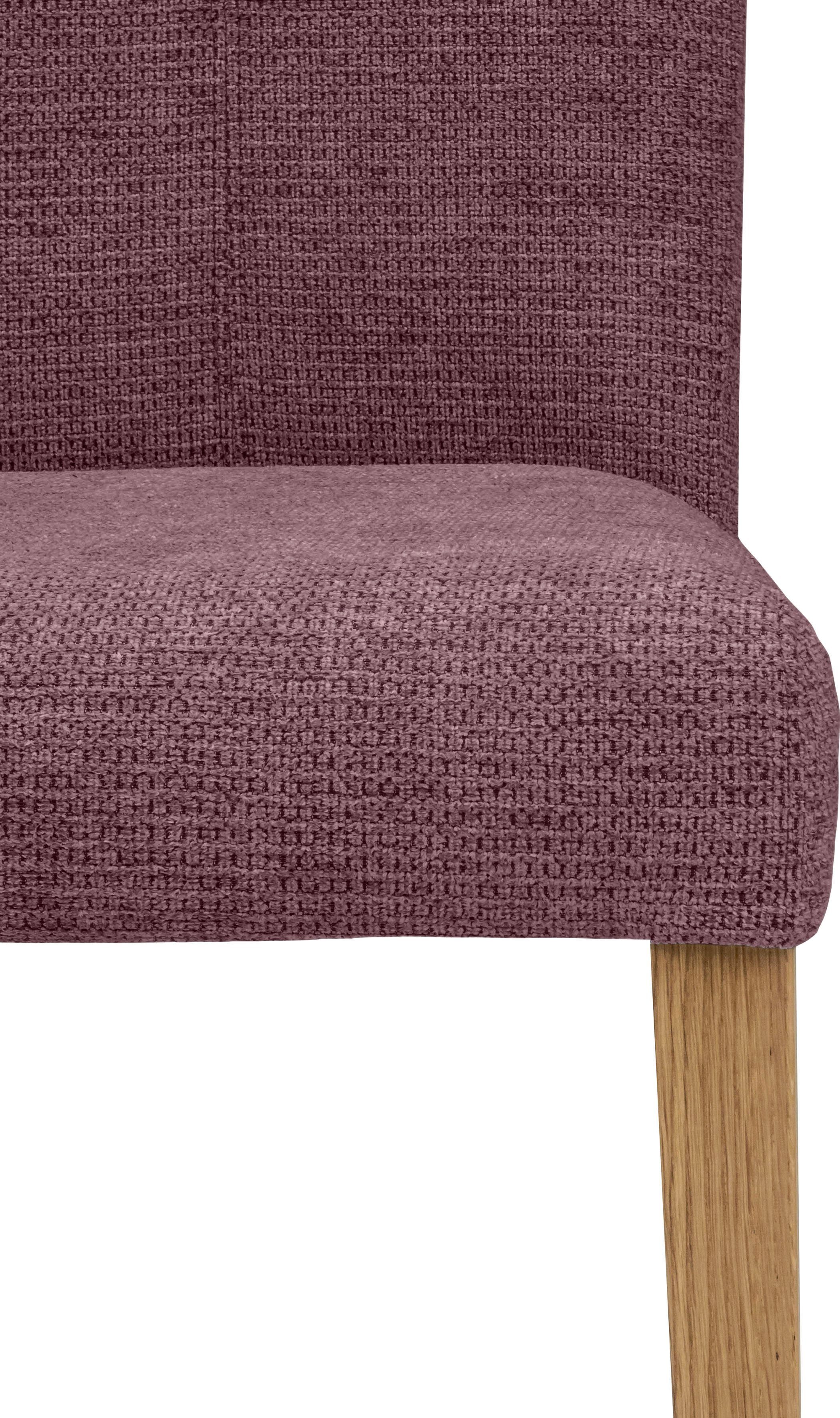 Home affaire Eetkamerstoel Aspen gestoffeerde stoel Massief houten frame, in veel bekledingskwaliteiten landhuis (set, 2 stuks)