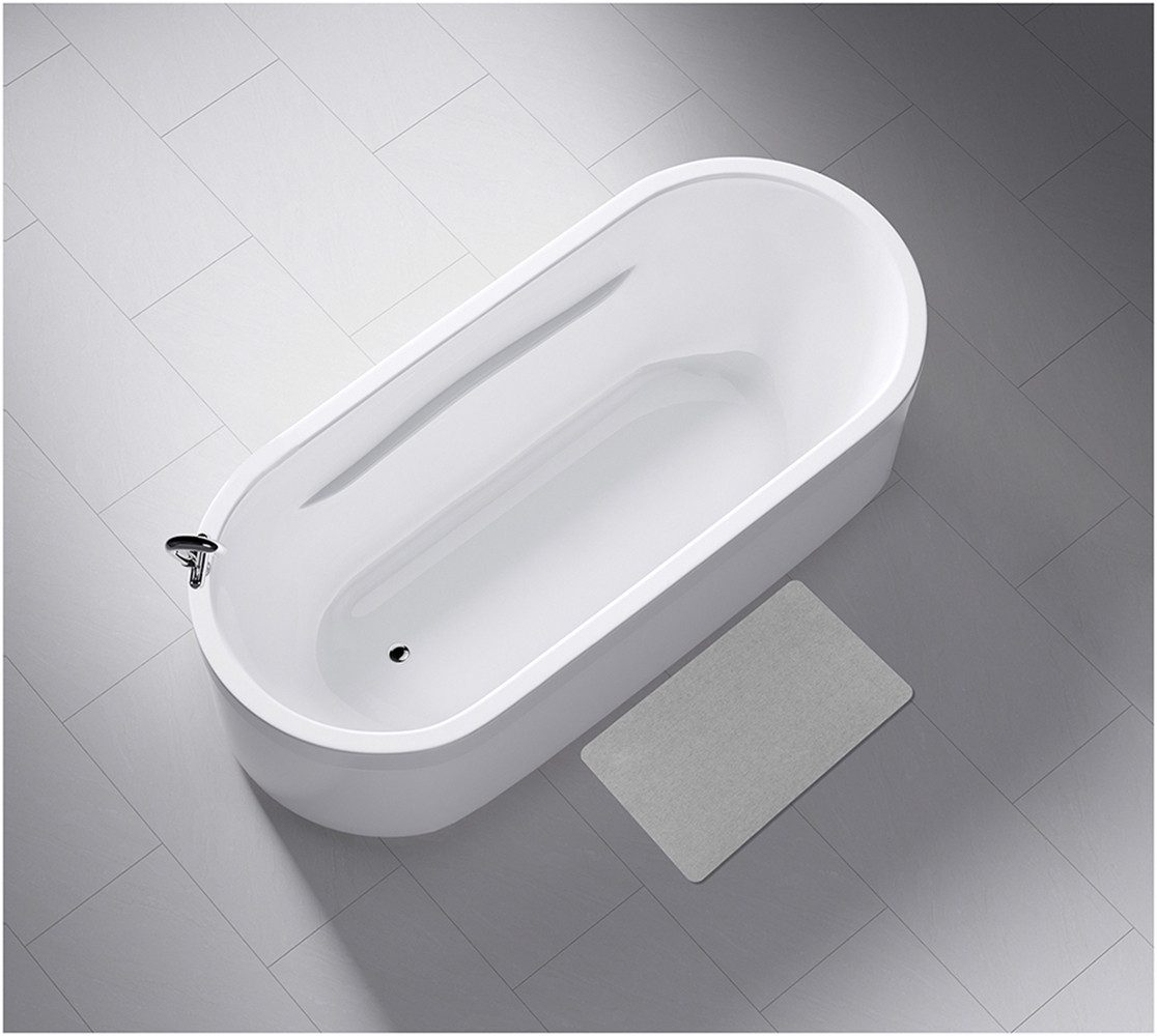 WENKO Badmat waterabsorberend, antislip onderkant, polyester oppervlak (1 stuk)