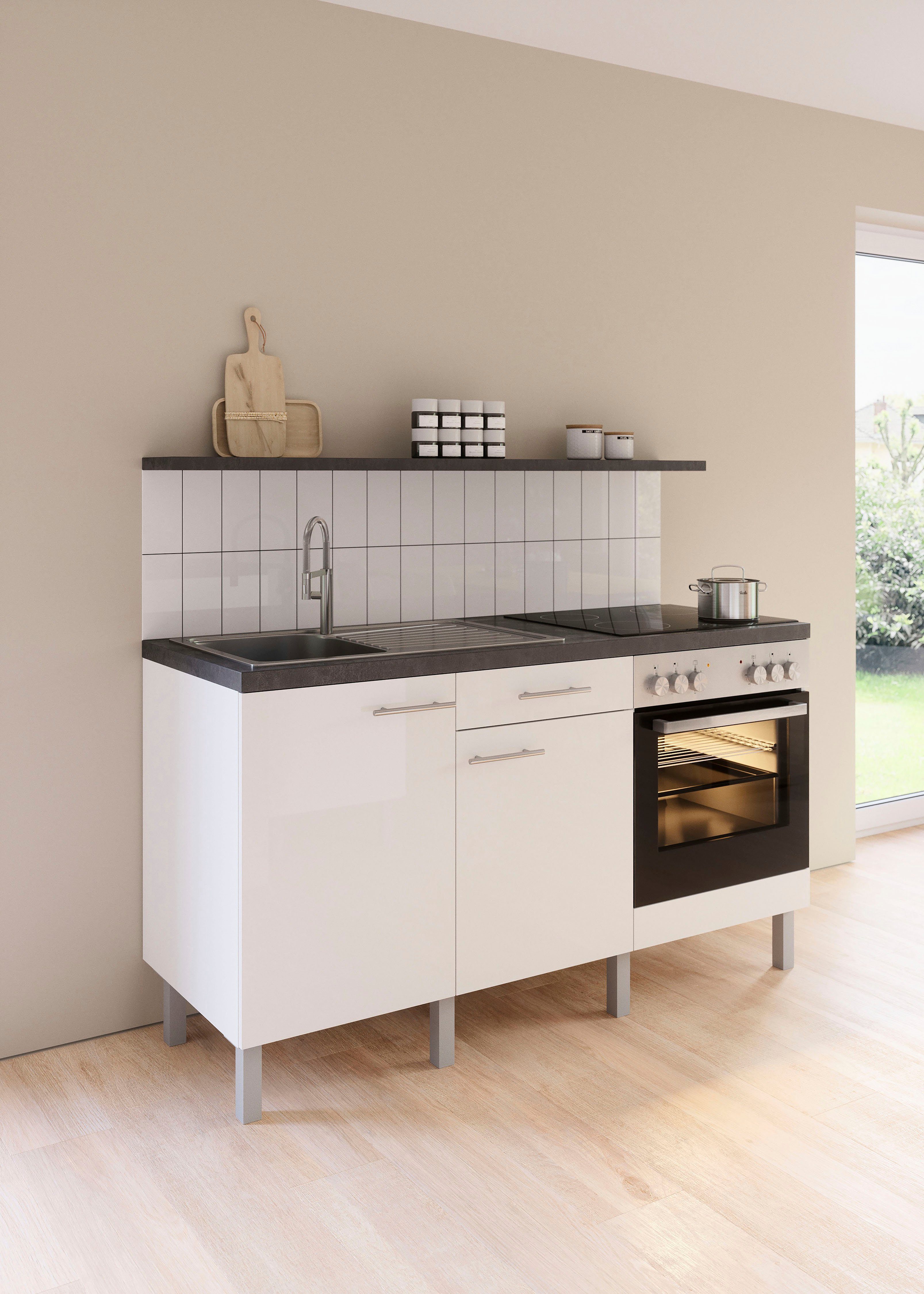 OPTIFIT Keuken Lilly Breedte 160 cm, optioneel met elektrische apparaten