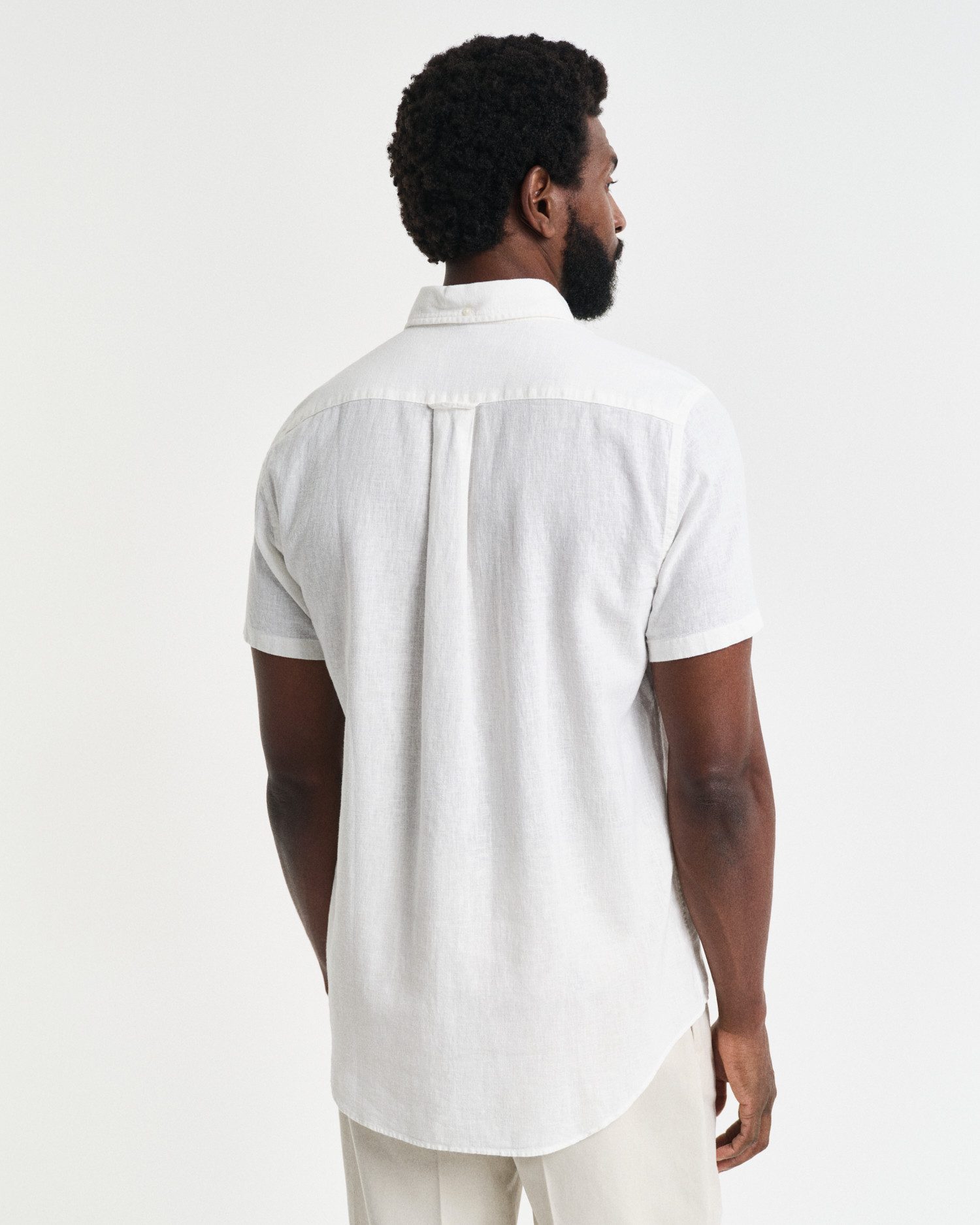 Gant Overhemd met korte mouwen REG COTTON LINEN SS SHIRT
