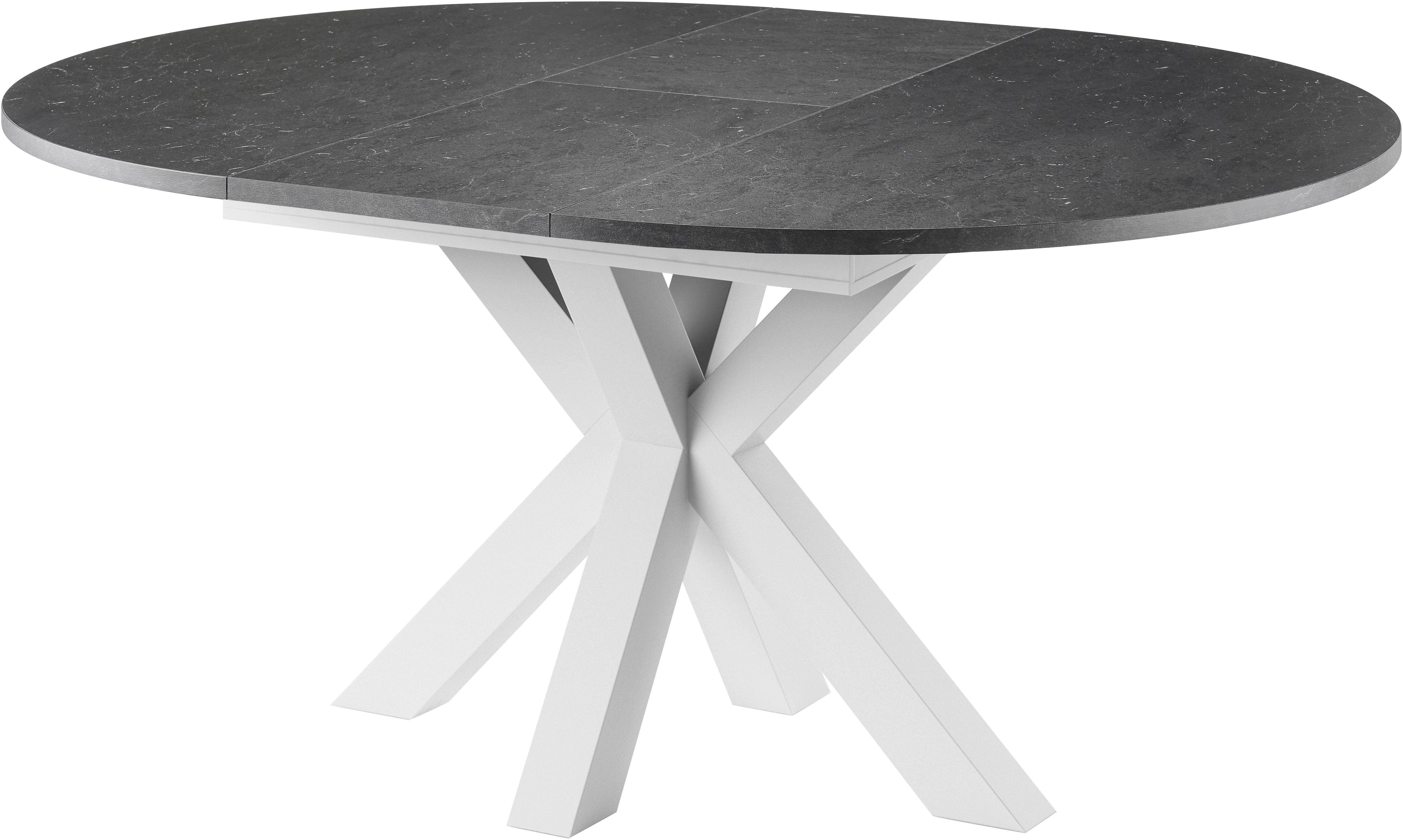 set one by Musterring Eettafel New Atlanta met ronde plaat, uitschuifbaar, stervoet, afmetingen ø130 cm (170x130 cm)