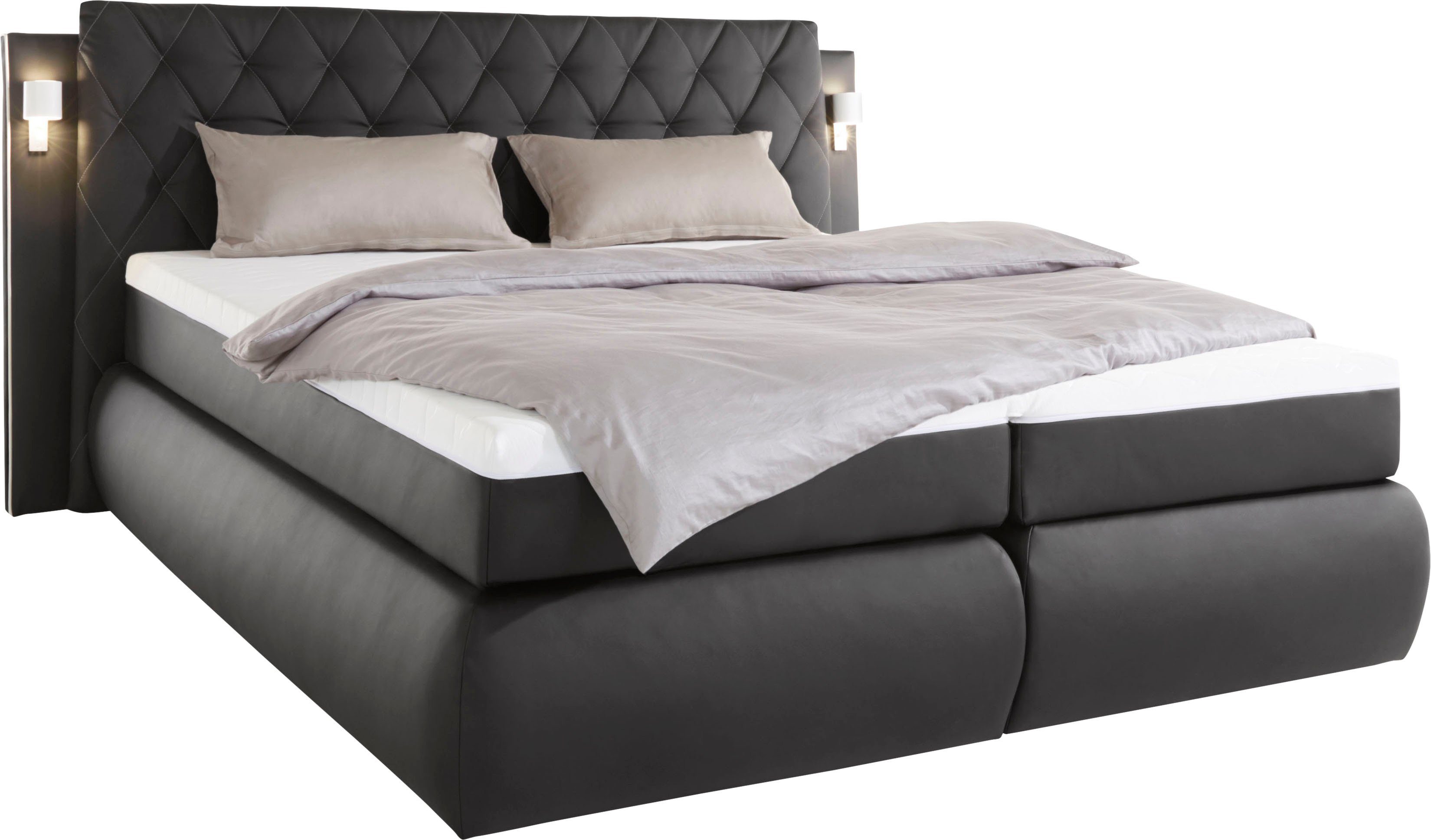 COLLECTION AB Boxspring inclusief bedkist, ledverlichting en topmatras