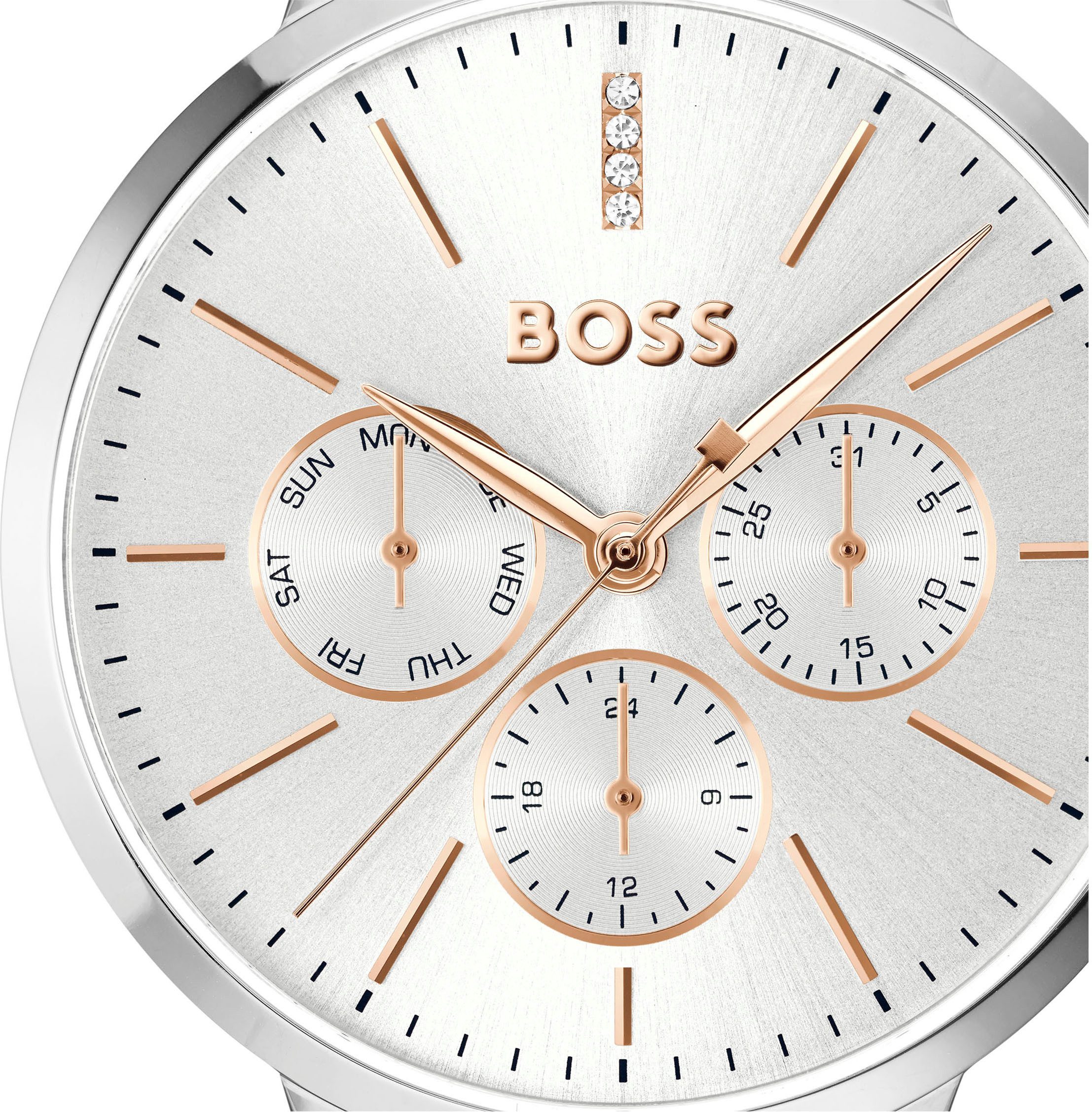 Boss Multifunctioneel horloge Symphony Quartzhorloge, horloge, damenuur, roestvrijstalen band, analoog