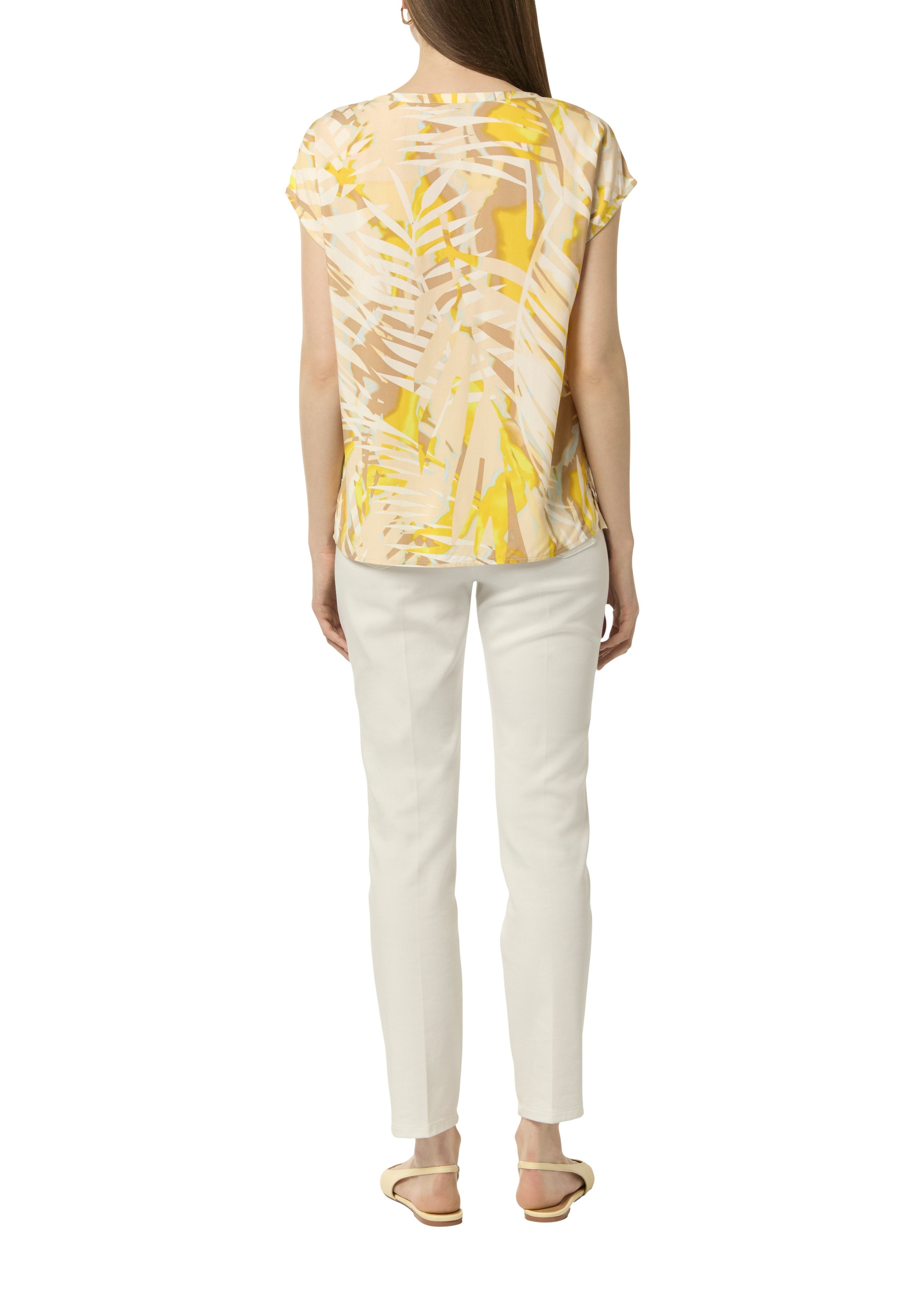 Comma Blouse met korte mouwen met print all-over