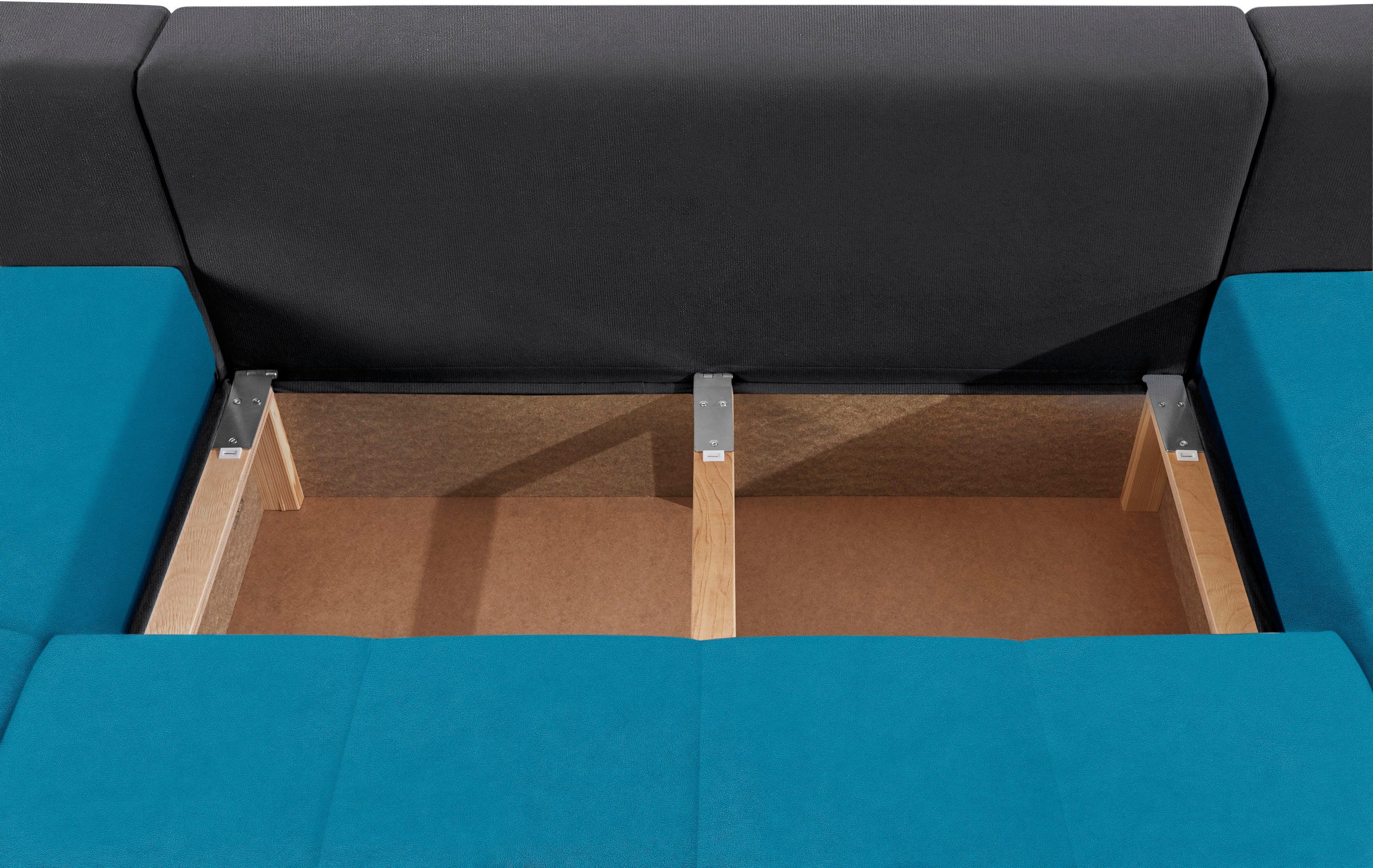 COLLECTION AB Zithoek XL-Josy U-vorm, breedte 313 cm, kunstleer-mix, microvezel