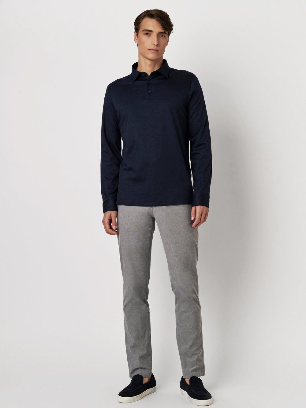 Desoto Poloshirt met lange mouwen Essentieel Polo Kent 1/1