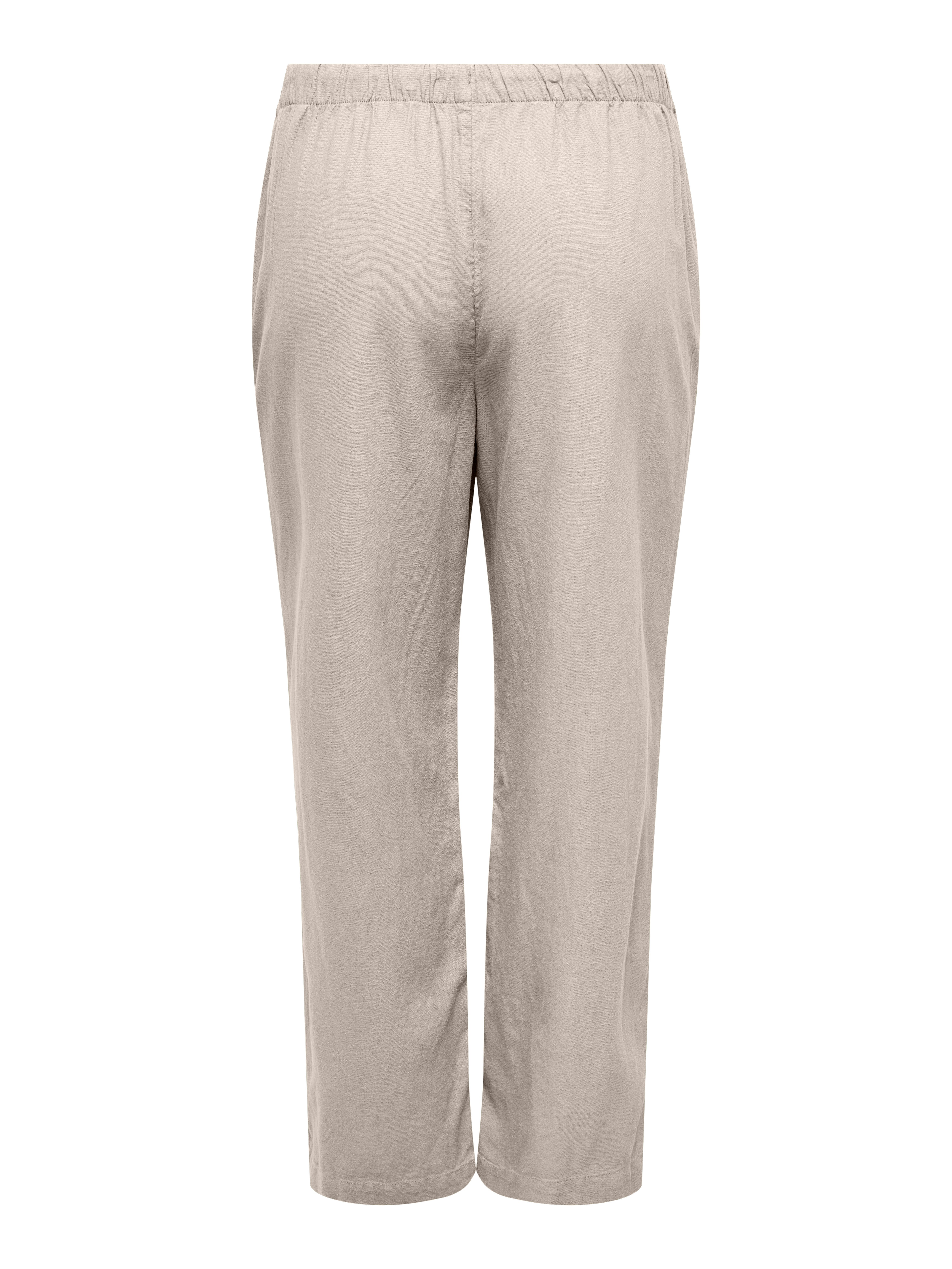 ONLY CARMAKOMA Linnen broek CARCARO MW LINEN BL PULL-UP PANT TLR