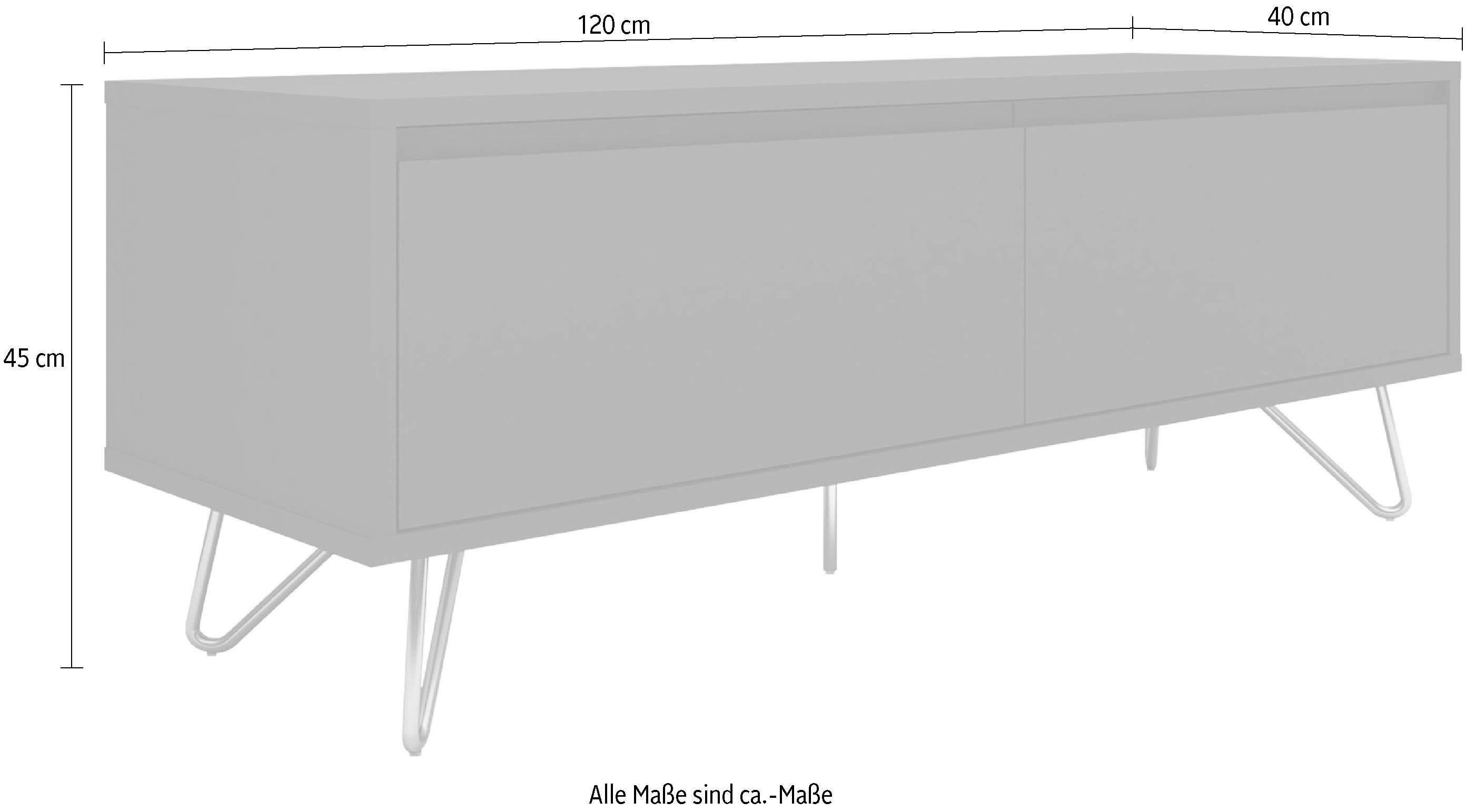 SalesFever Tv-meubel Commode met kleppendempers, hairpin benen