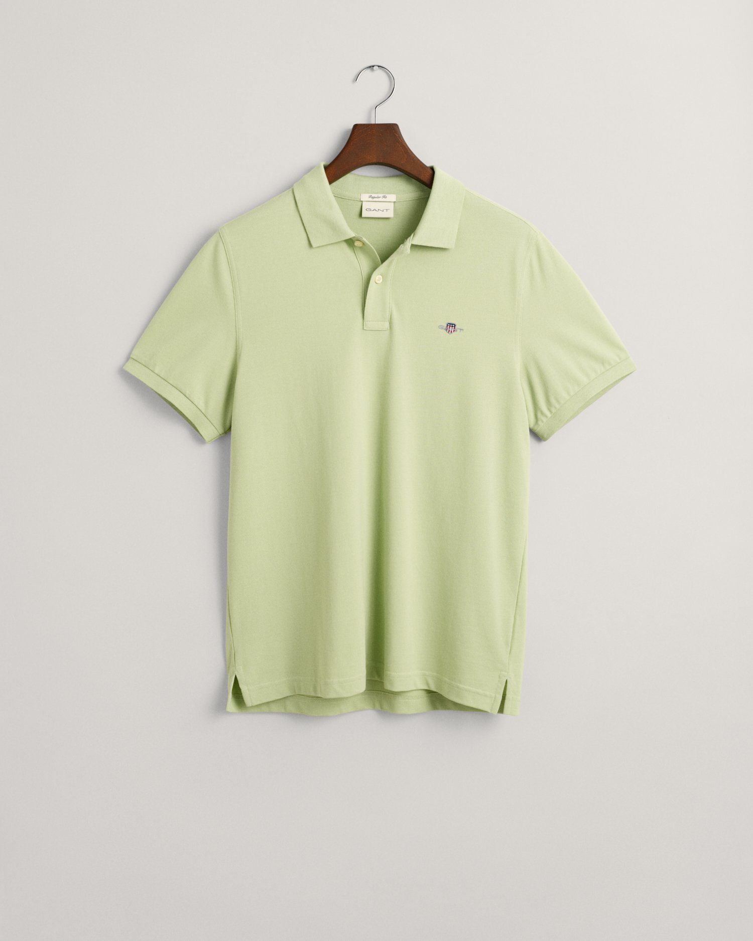 Gant Poloshirt REG SHIELD SS PIQUE POLO met logo en platte breikraag 100% katoen pique
