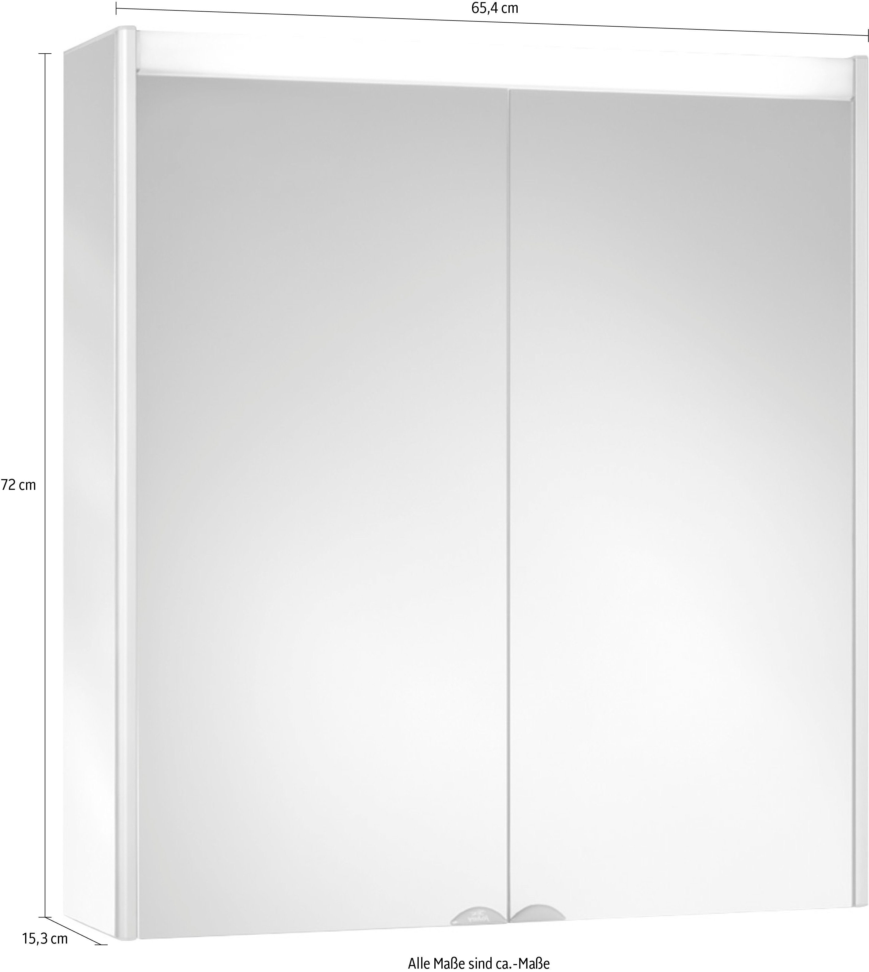 jokey Spiegelkast Decor aluminium led Aluminium, 65,4cm breed