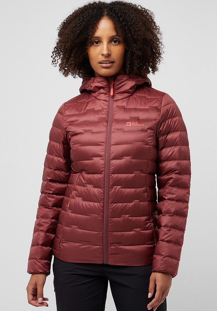 Jack Wolfskin Passamani Down Hoody Women RDS Donsjack Dames XS red ochre red ochre