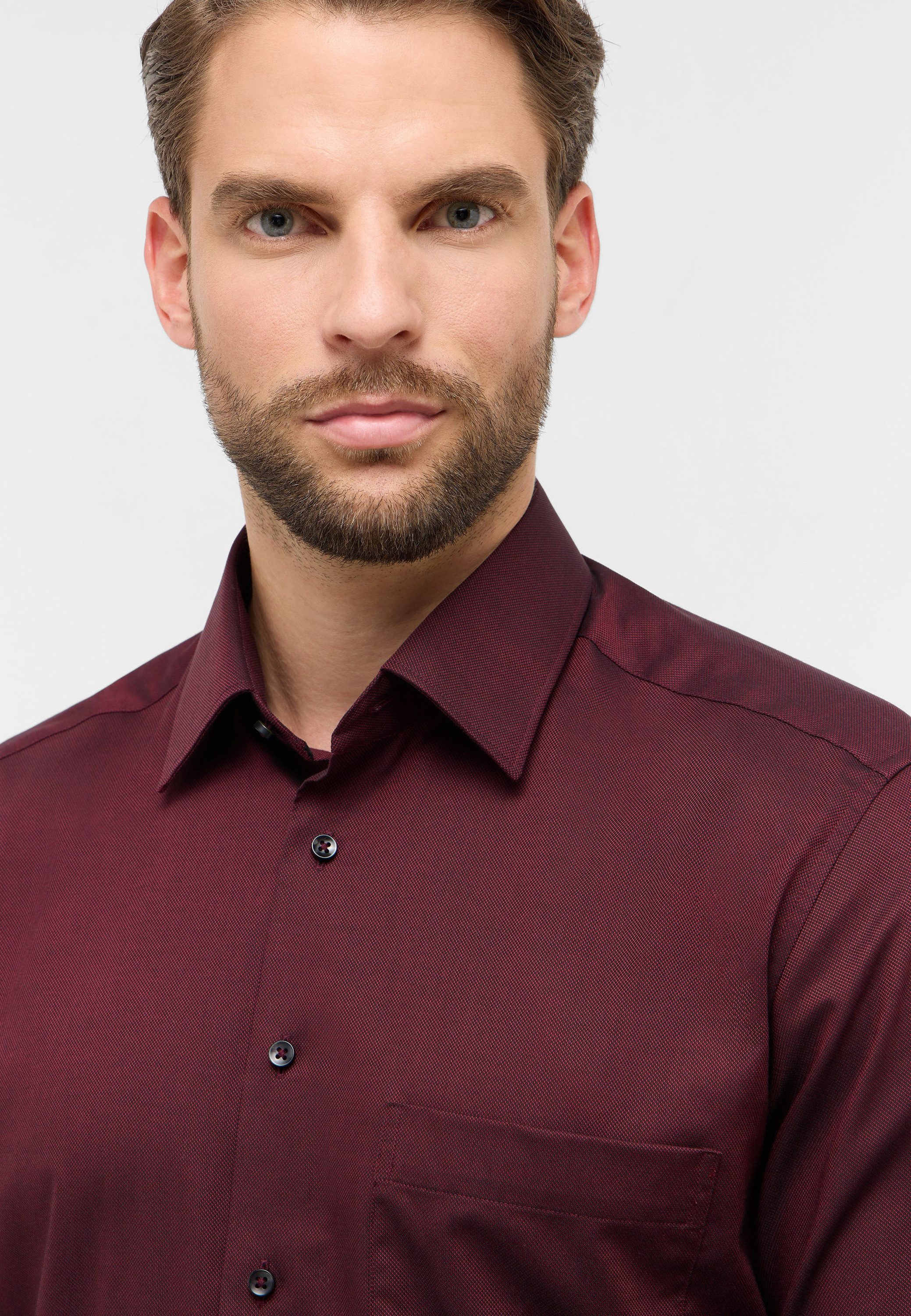 Eterna Overhemd met lange mouwen Comfort fit NON IRON (strijkvrij)