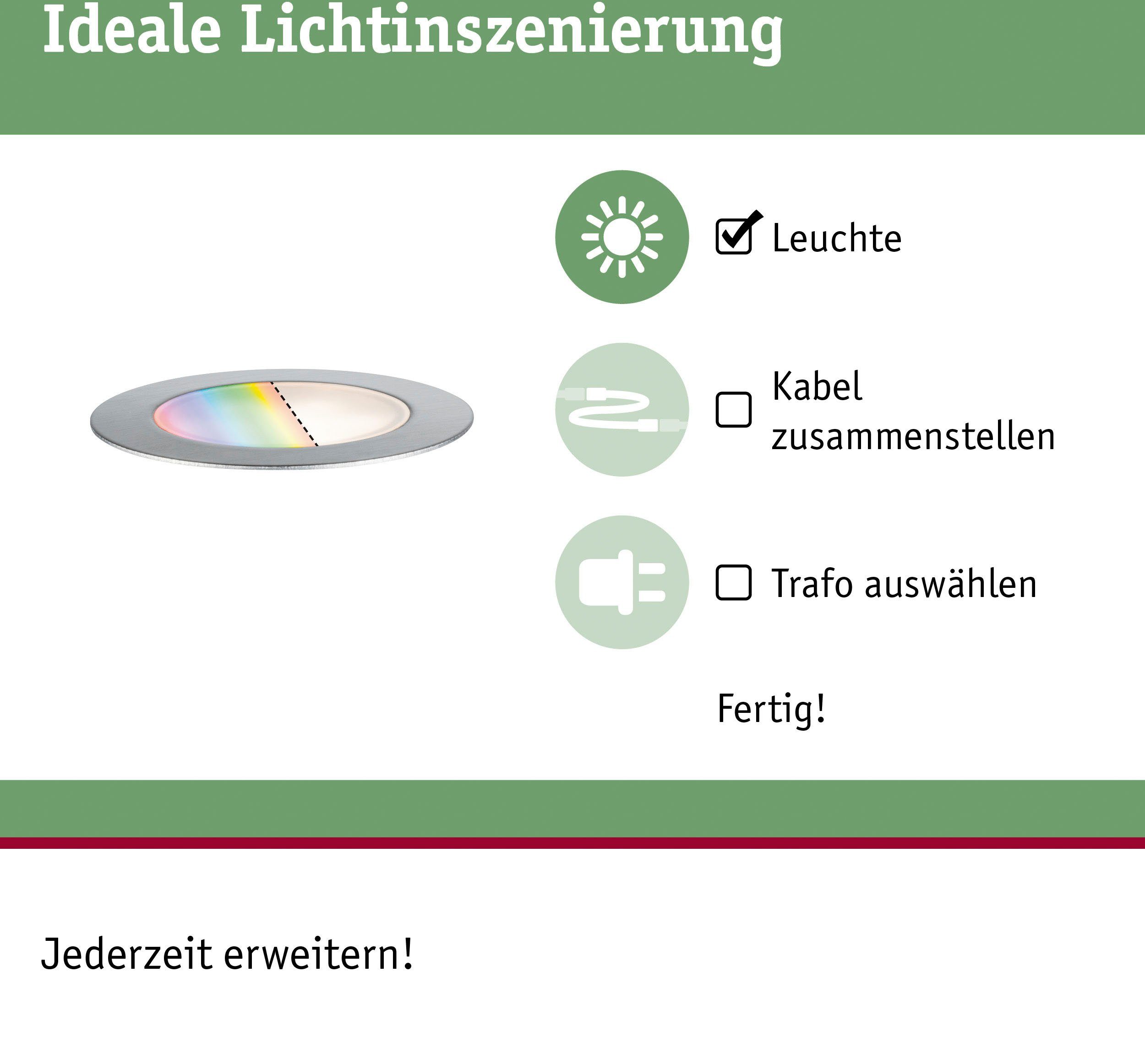 Paulmann Led-tuinverlichting Buiten Plug & Shine Inbouwlamp Vloer RGBW IP67 ZigBee (1 stuk)