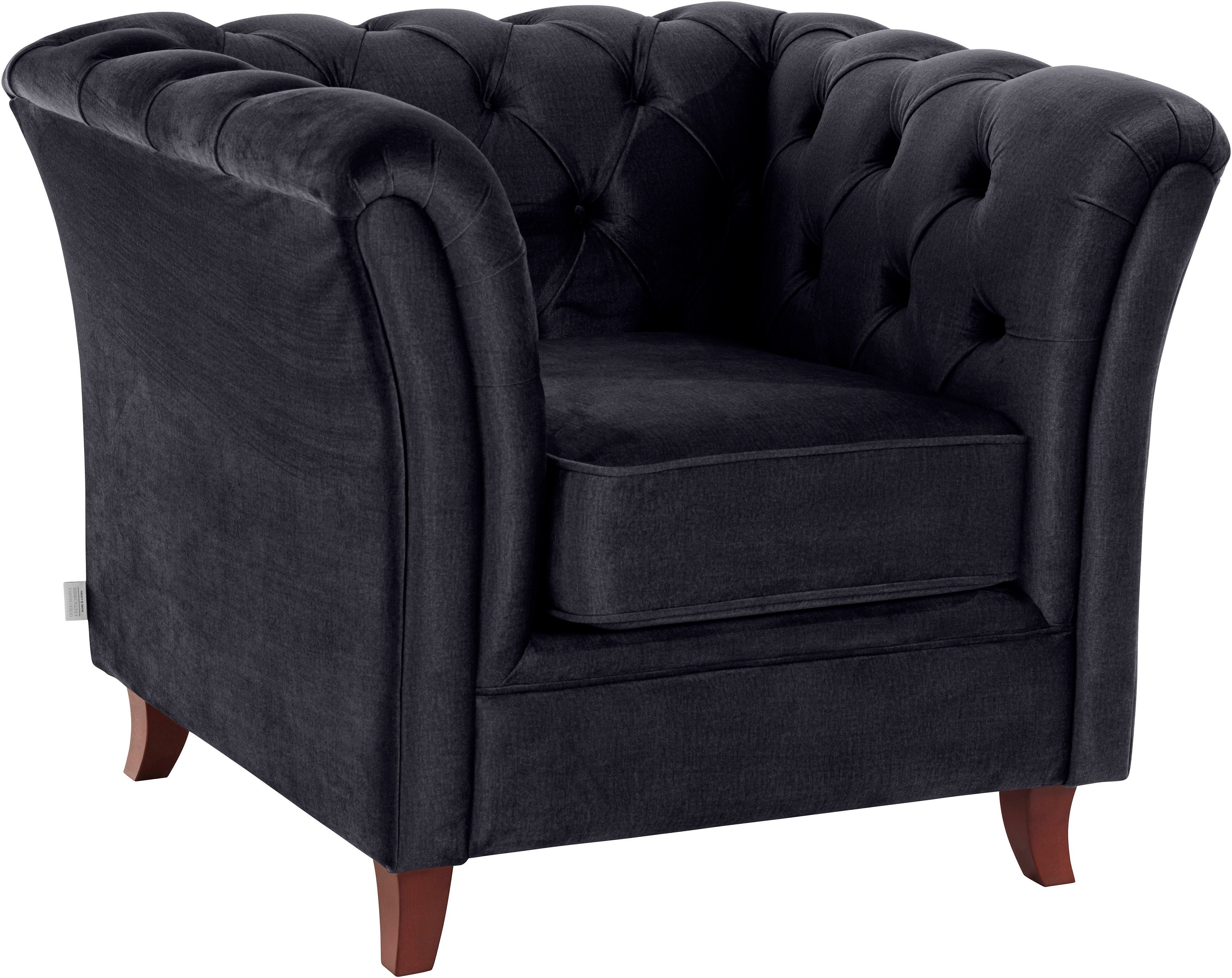 Home affaire Chesterfield-fauteuil Reims cocktailstoel, stoel met echte chesterfield-capitonnage, uitstekende verwerking