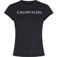 calvin klein performance t-shirt wo - ss t-shirt met calvin klein-logo-opschrift zwart