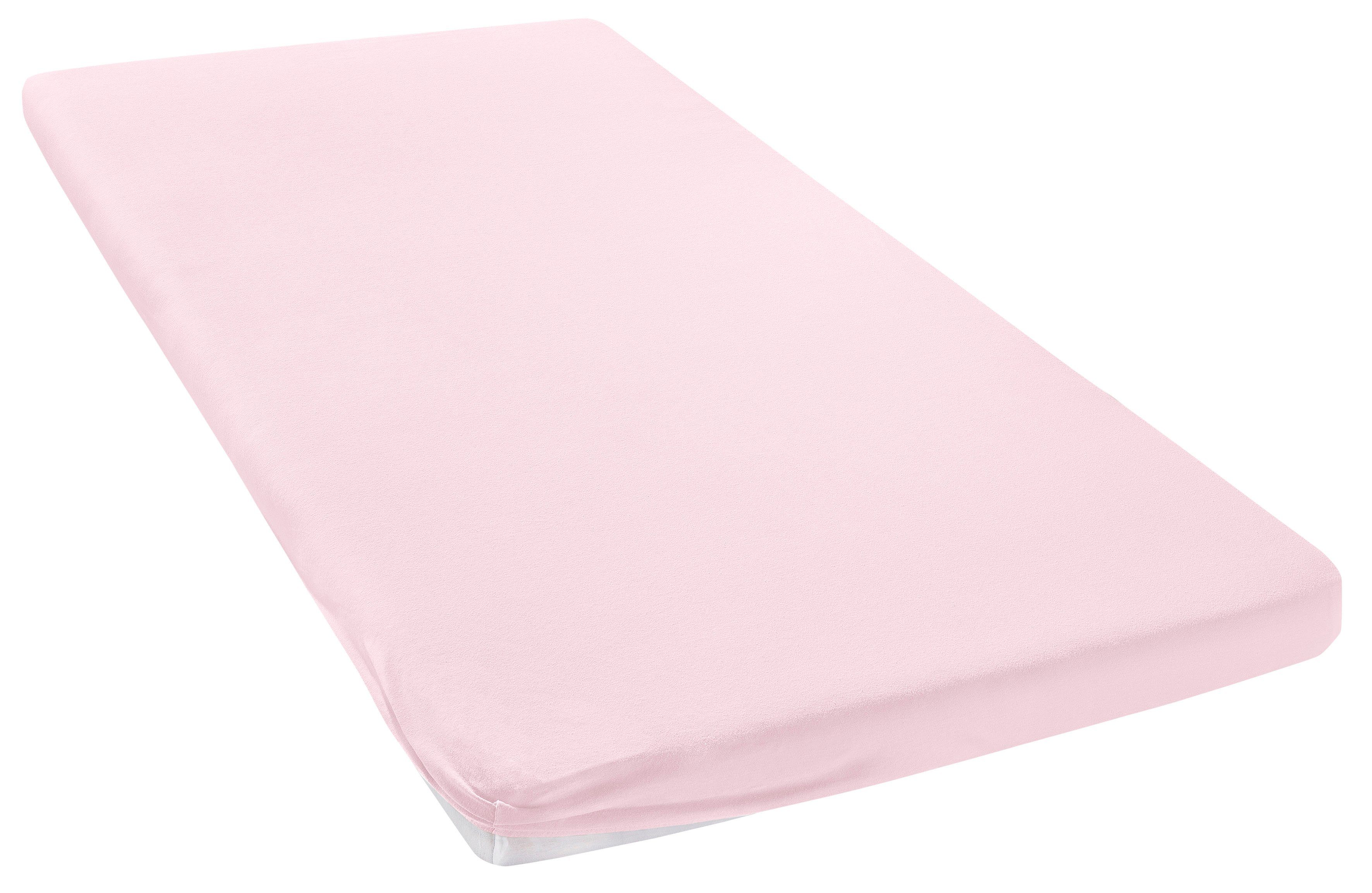 my home Hoeslaken Physalis Topper Basic, in de maten 90x200, 140x200 of 180x200 cm hoeslakens roze