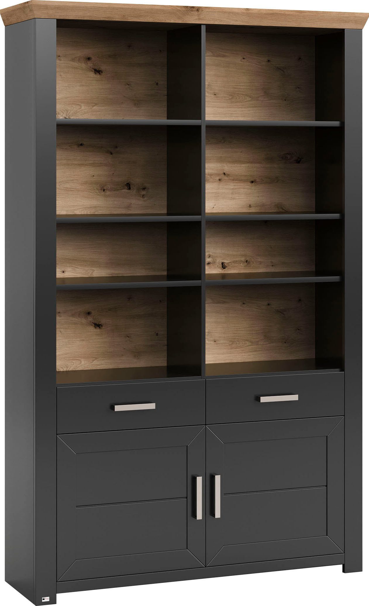 set one by Musterring Ordnerrek York open ontwerp, optioneel met verlichting, 3 kleuren, breedte 129 cm