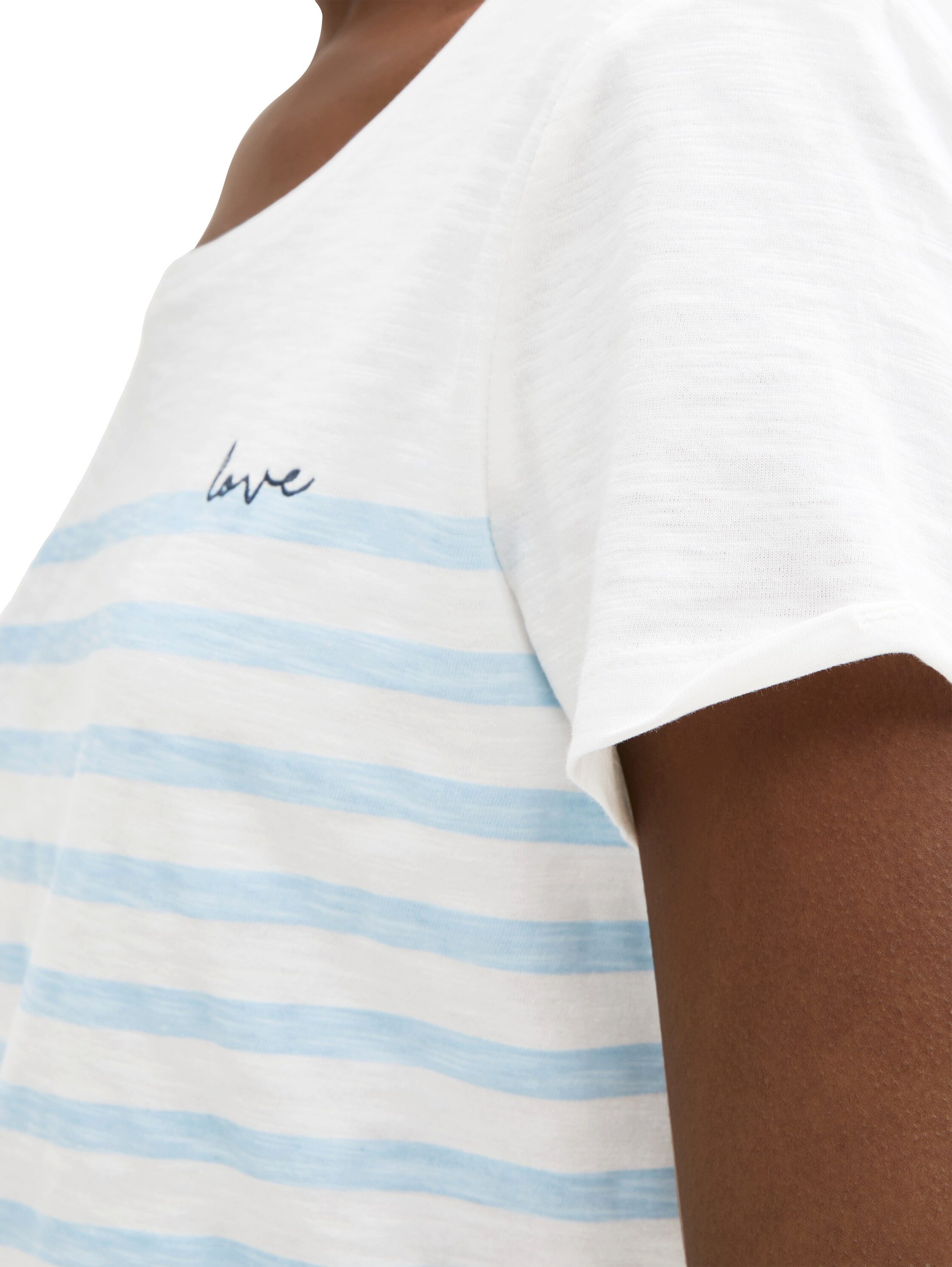 Tom Tailor Denim T-shirt met streepmotief