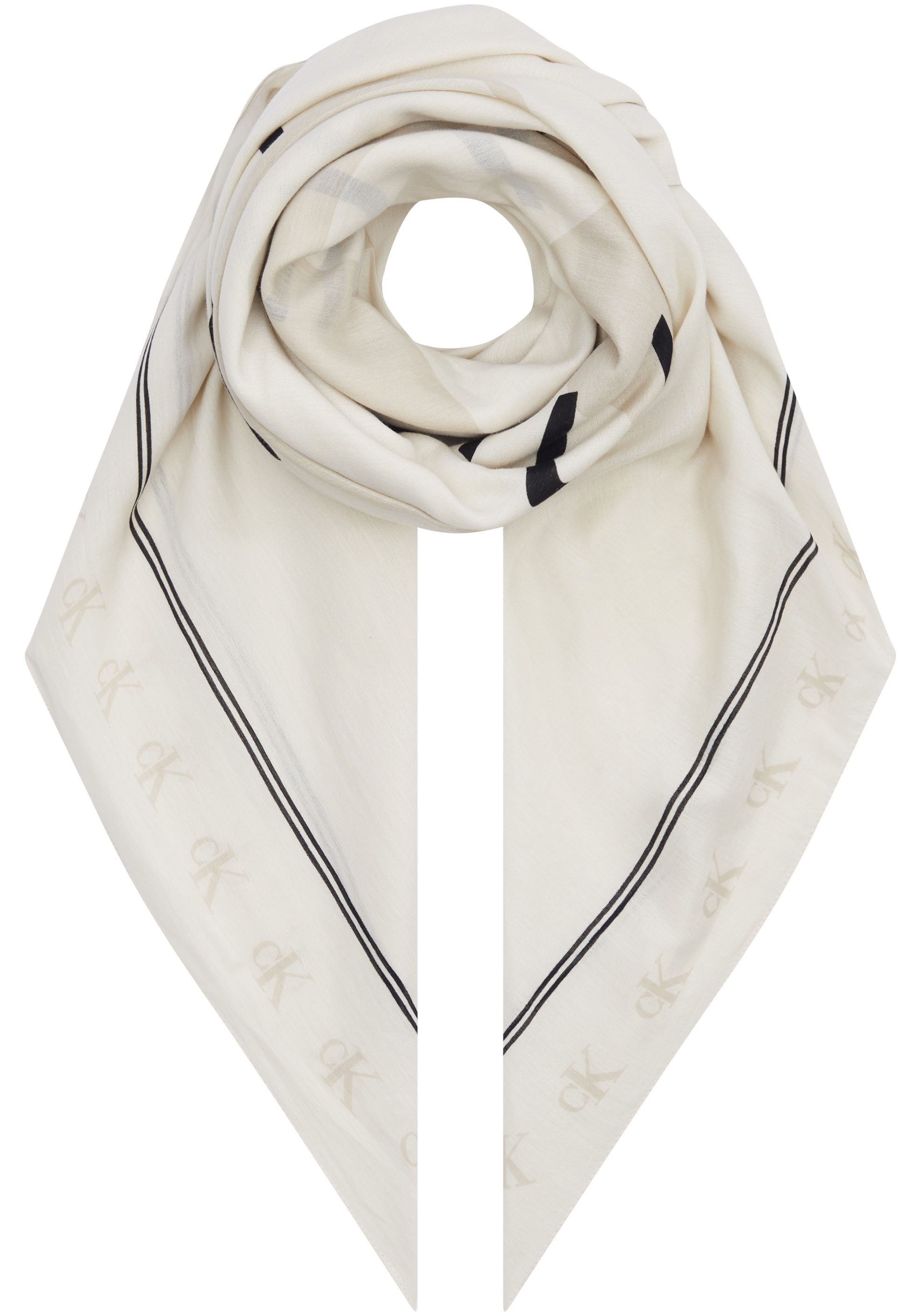 Calvin Klein Sjaal BOLD MONO LOGO SHAWL 130X130