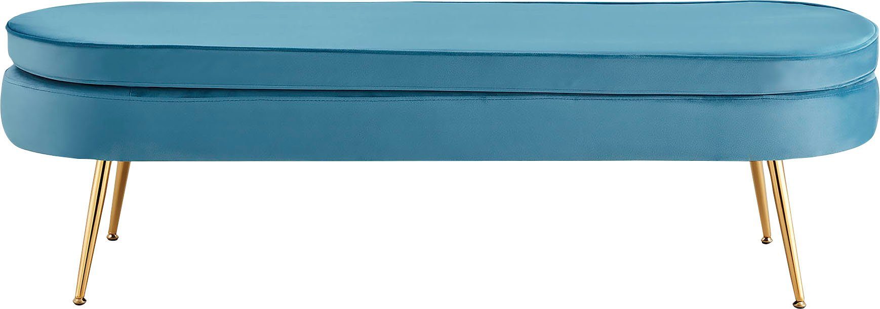SalesFever Bank Clam Breedte 142 cm, goudkleurige metalen poten