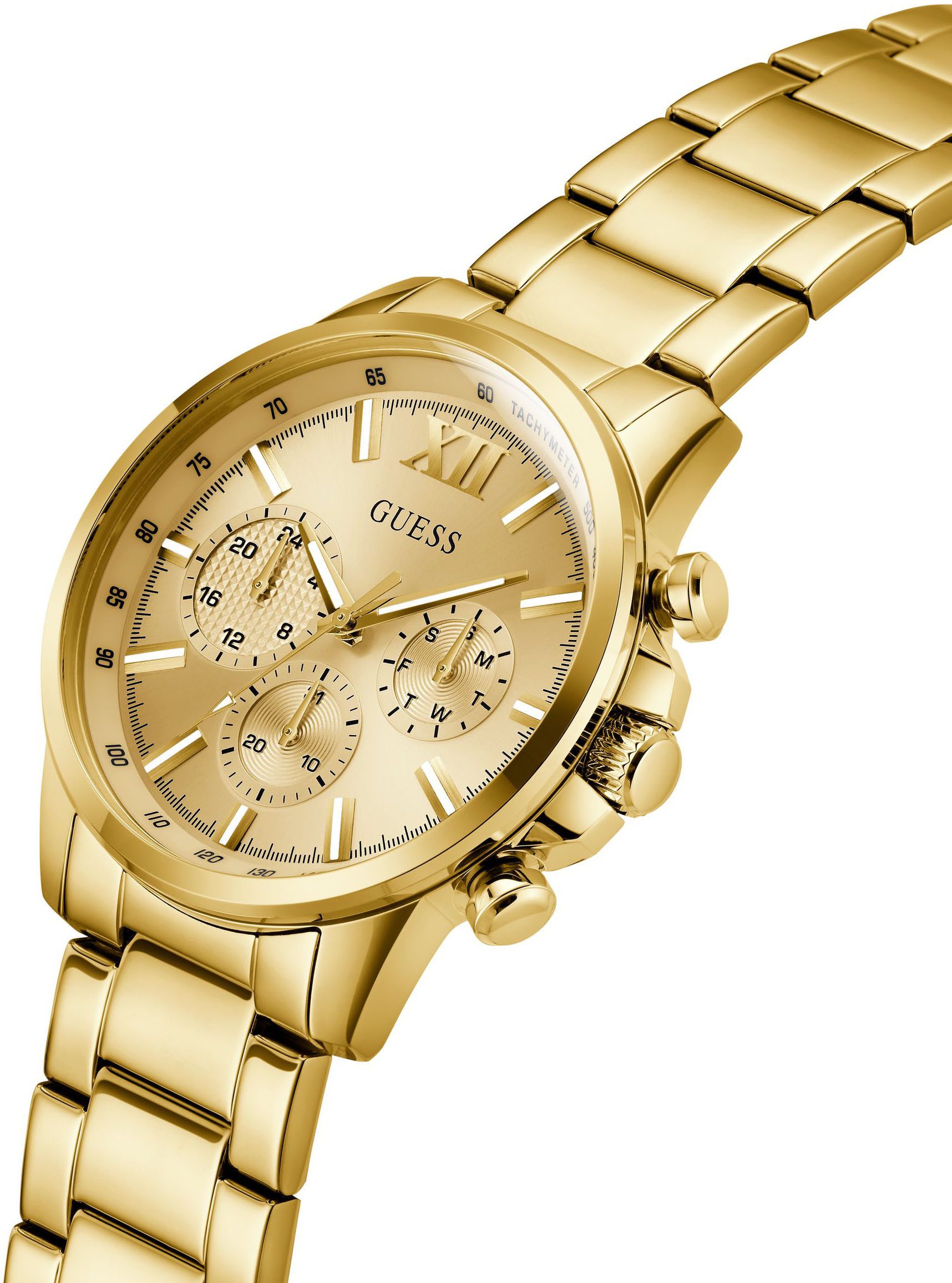 Guess Multifunctioneel horloge Walker Quartz horloge, polshorloge, herenhorloge, datum, weekdag, siliconen band