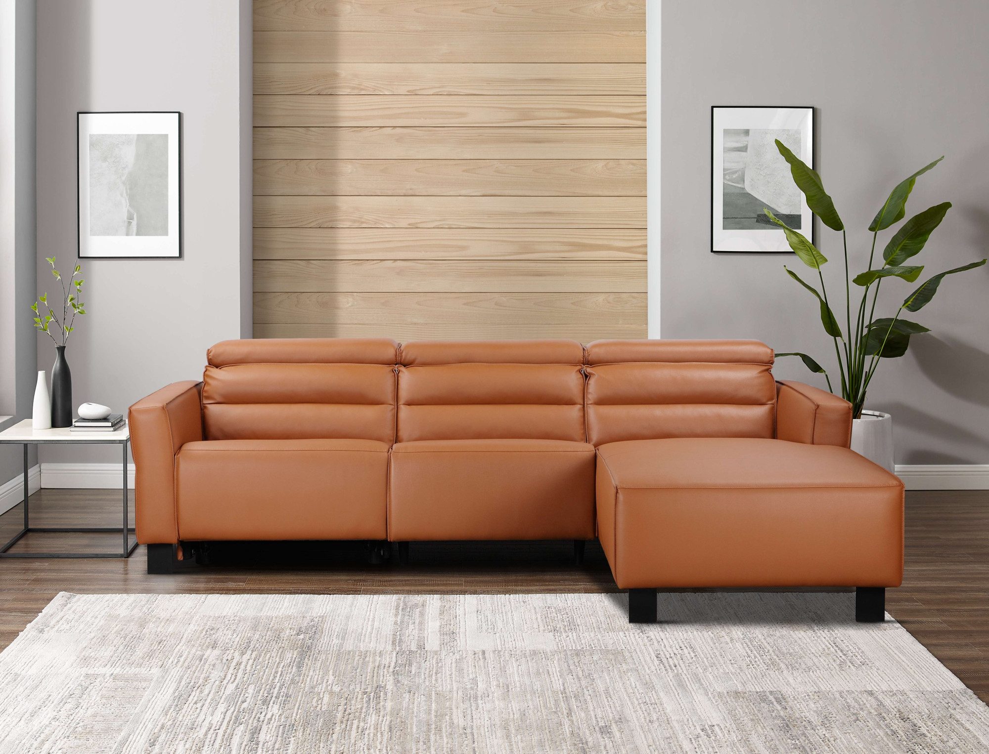 Places of Style Hoekbank Carpari, L-vorm, 263 cm, handmatige of elektrische relaxfunctie