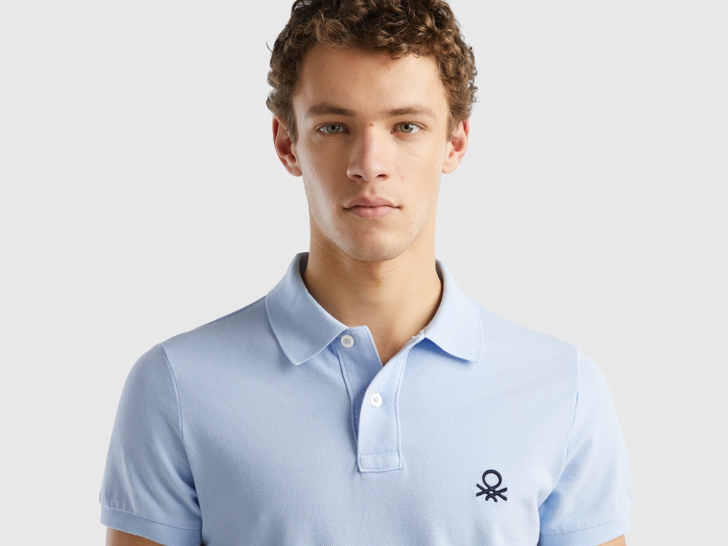 United Colors of Benetton Poloshirt met grote label-badge