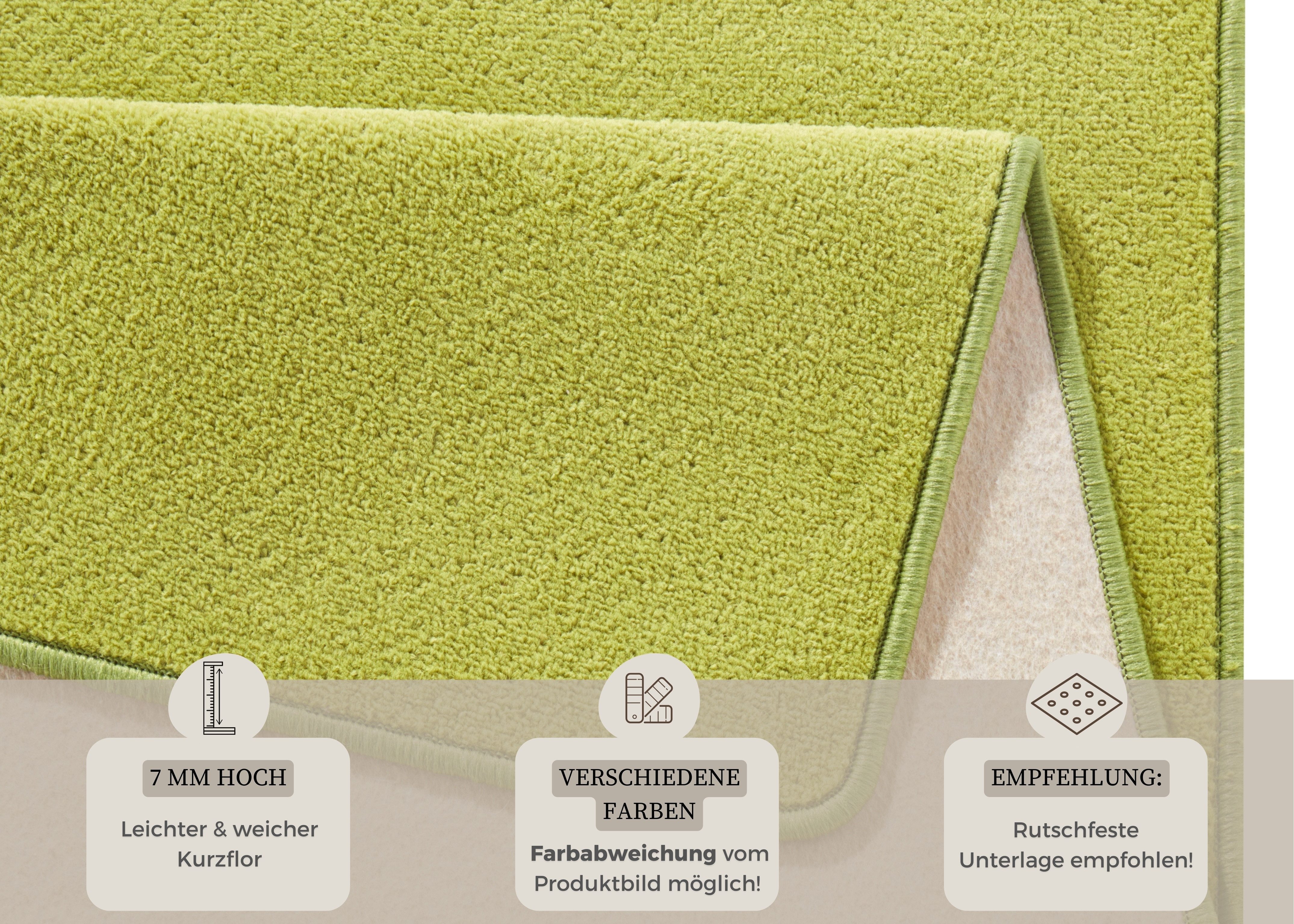 HANSE Home Set slaapkamerkleedjes Fancy Unikleur, slaapkamerkleed, 3-delige loperset voor de slaapkamer