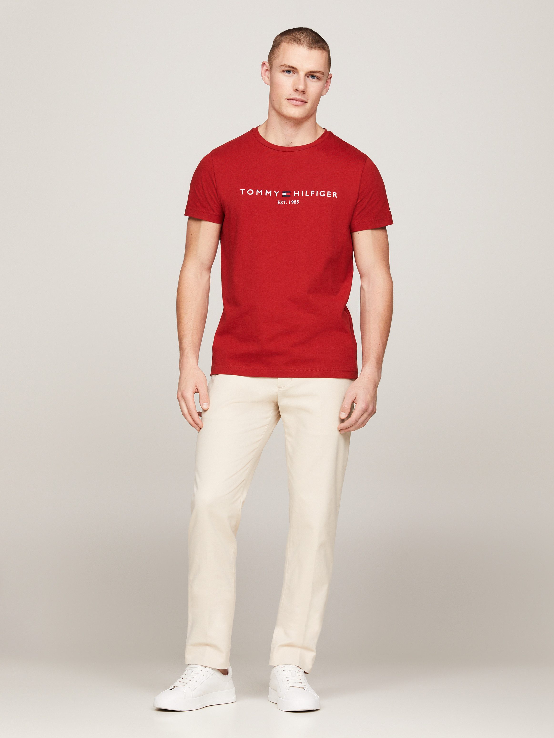 Tommy Hilfiger T-shirt Tommy Logo Tee van duurzaam katoen