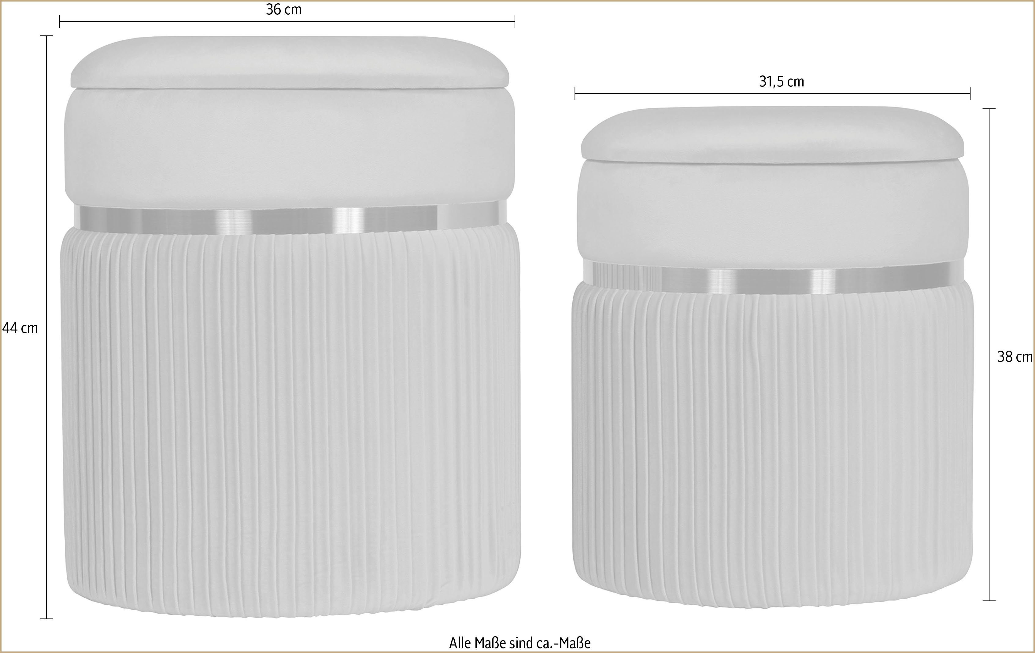 Kayoom Zithoek Kruk Zora 325 2-delige set, fluweelzachte stof bekleding, ronde elegante vorm (set, 2-delig)