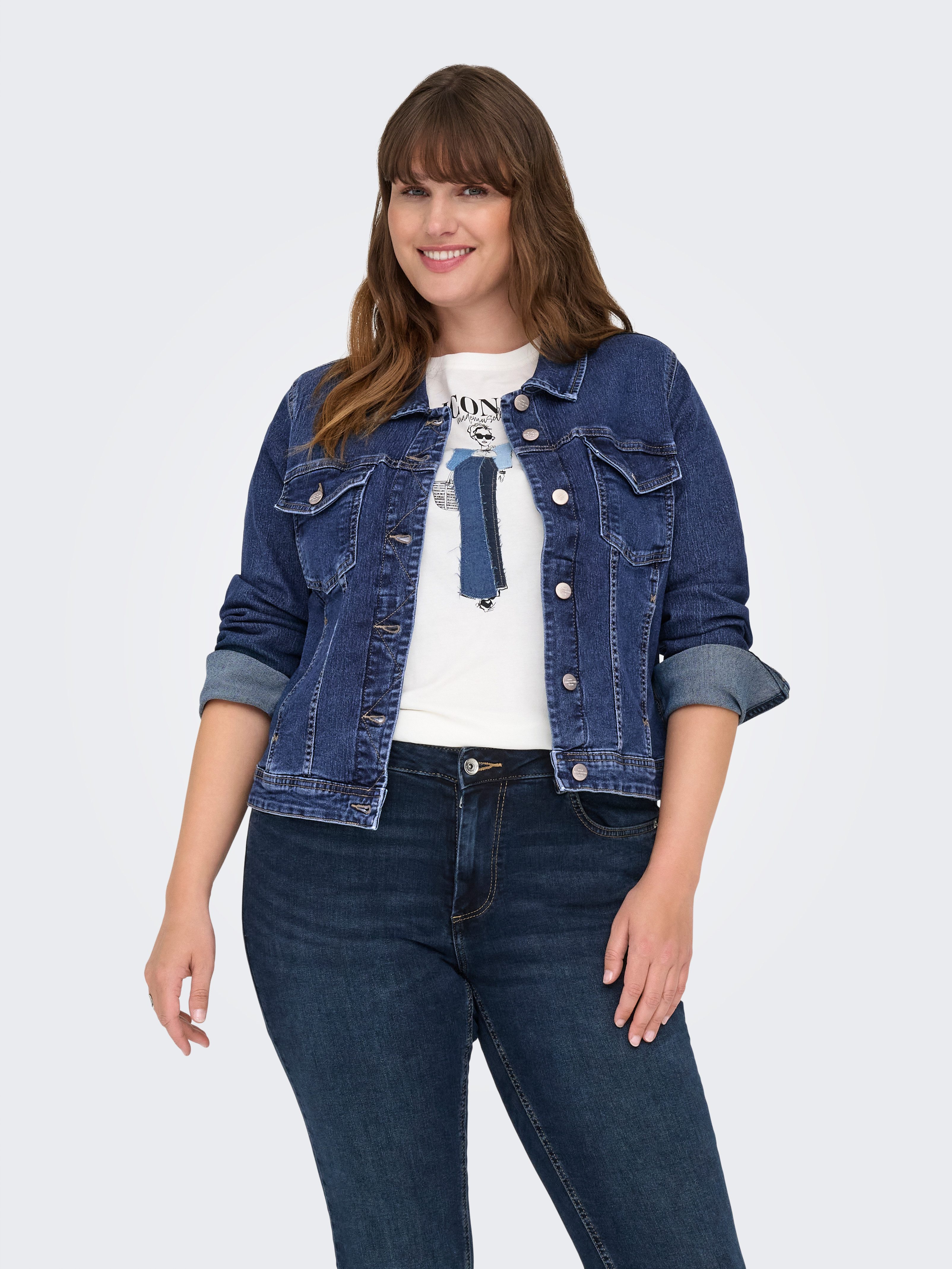 ONLY CARMAKOMA Jeansjack CARWESPA LS DBD JACKET DNM