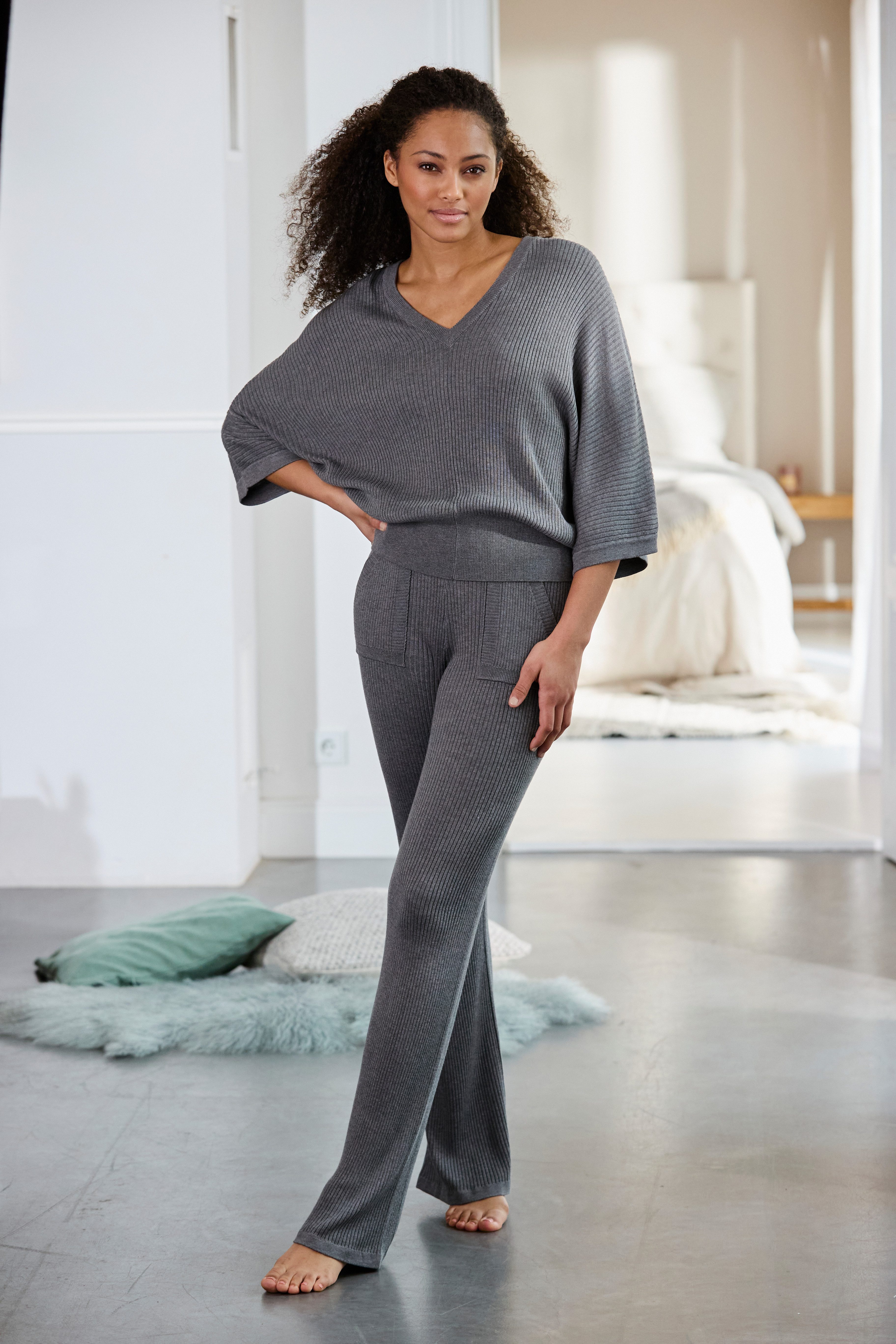 French Connection T-shirt Loungeshirt met wijde mouwen, loungewear
