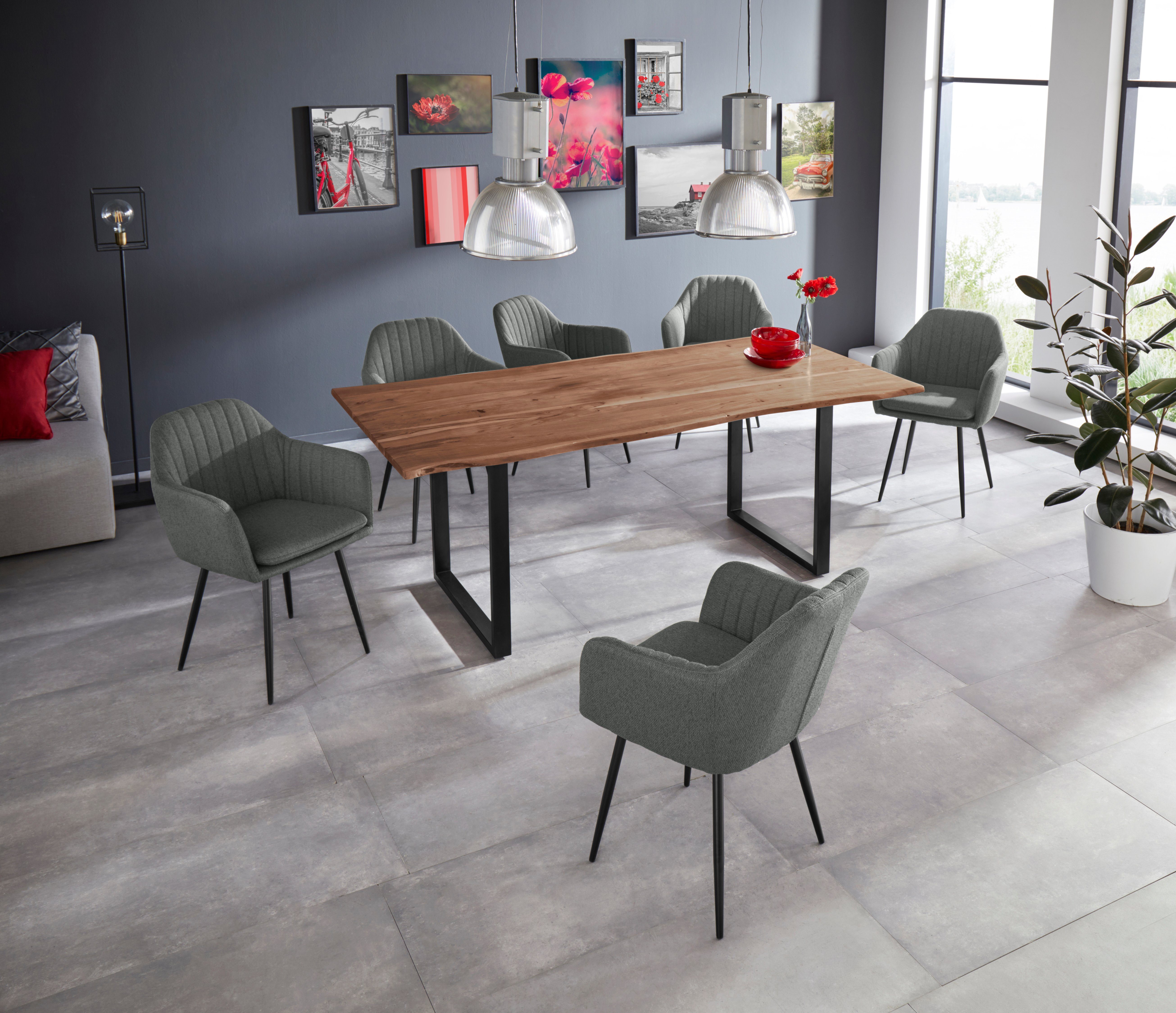 HELA Stoel met armleuningen Carla comfortabele fauteuil, kuipstoel (set)