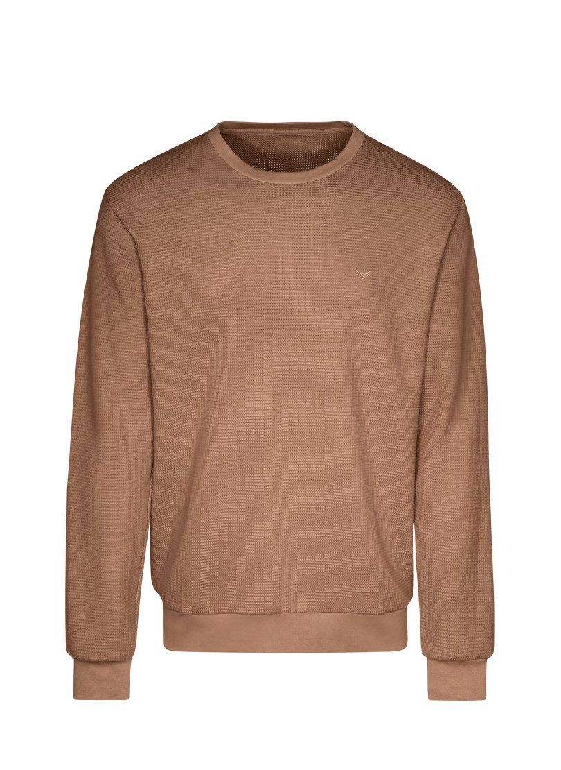 Trigema Sweatshirt TRIGEMA sweatshirt in wafel look