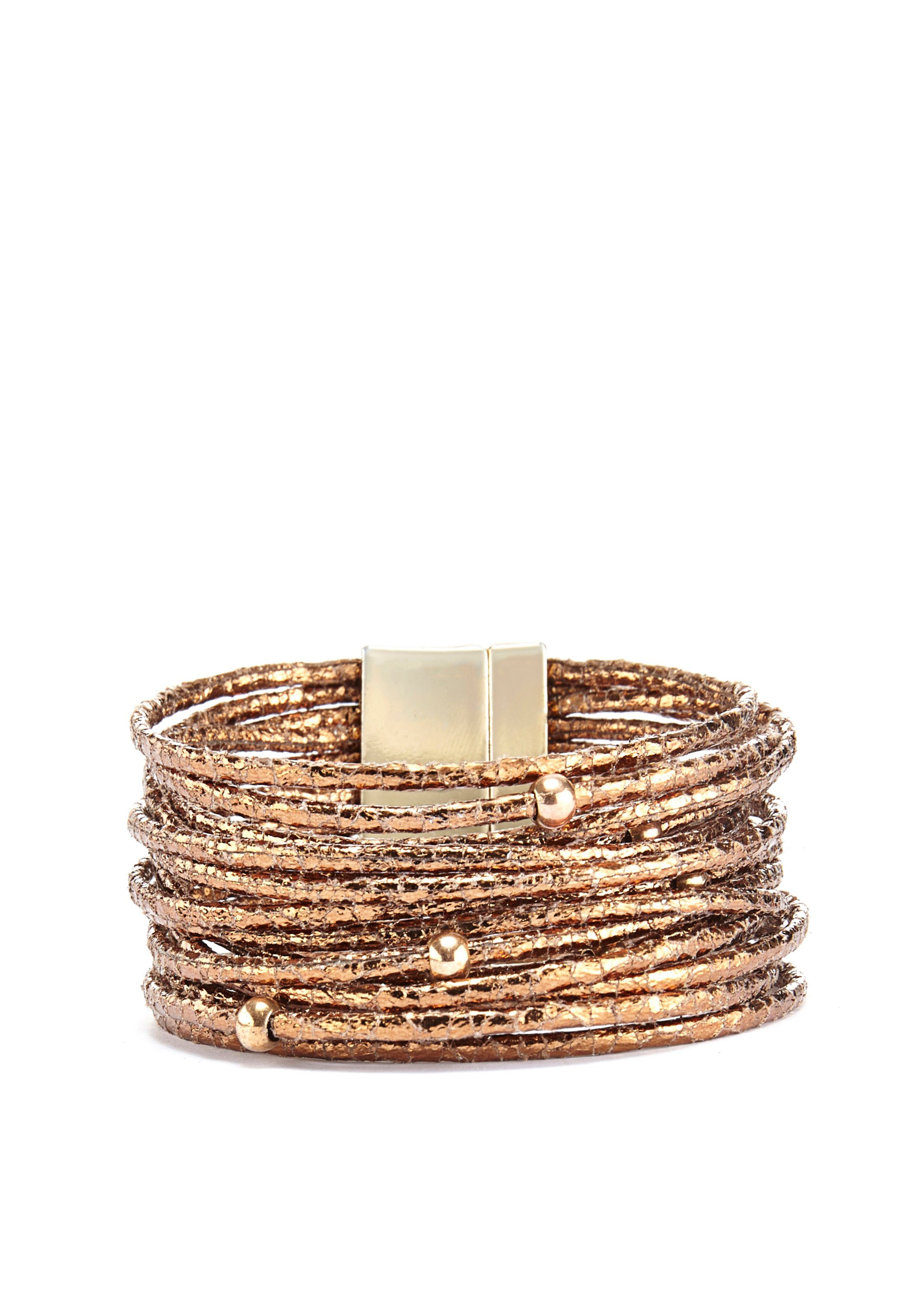 Lascana Wikkelarmbandenset Wikkelarmband in layer-look met parels, magnetische armband, armbanden set (2-delig)