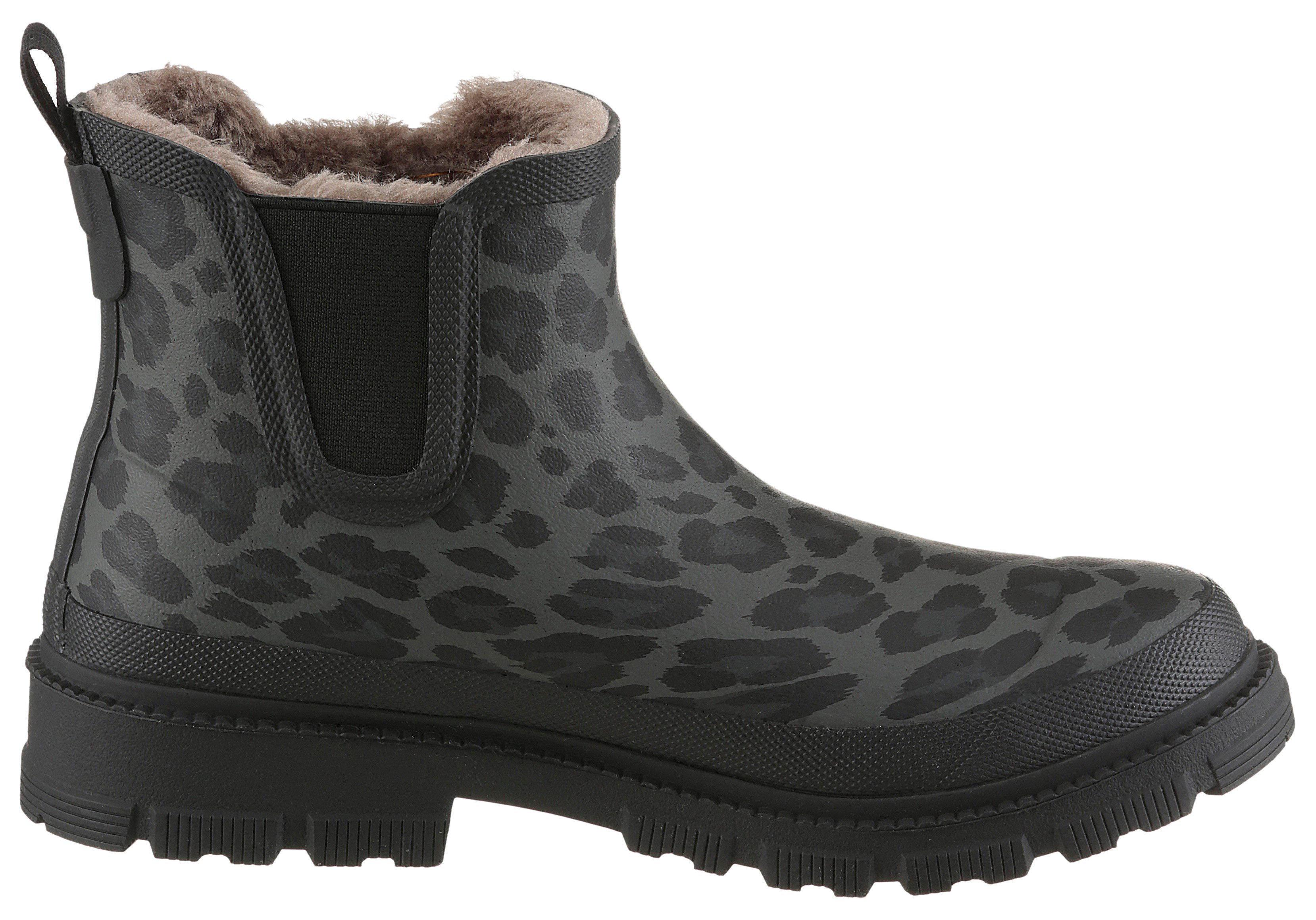 VERBENAS Chelsea-boots Lua Mate Gummistiefelette, instaplaarzen, winterlaarzen in leo-optiek