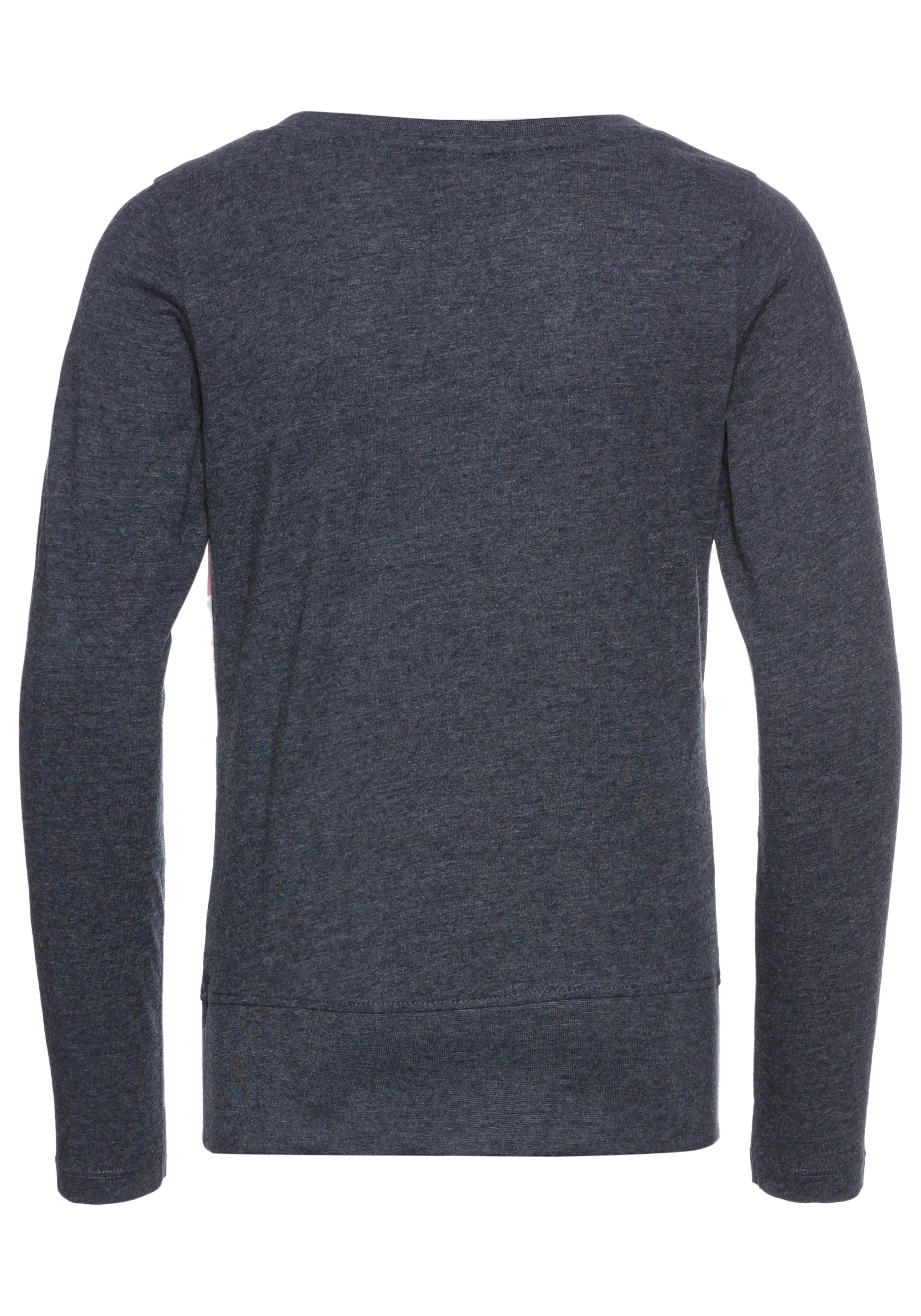 KangaROOS Shirt met lange mouwen Met coole colorblocking met kangaroos logo en borduursel