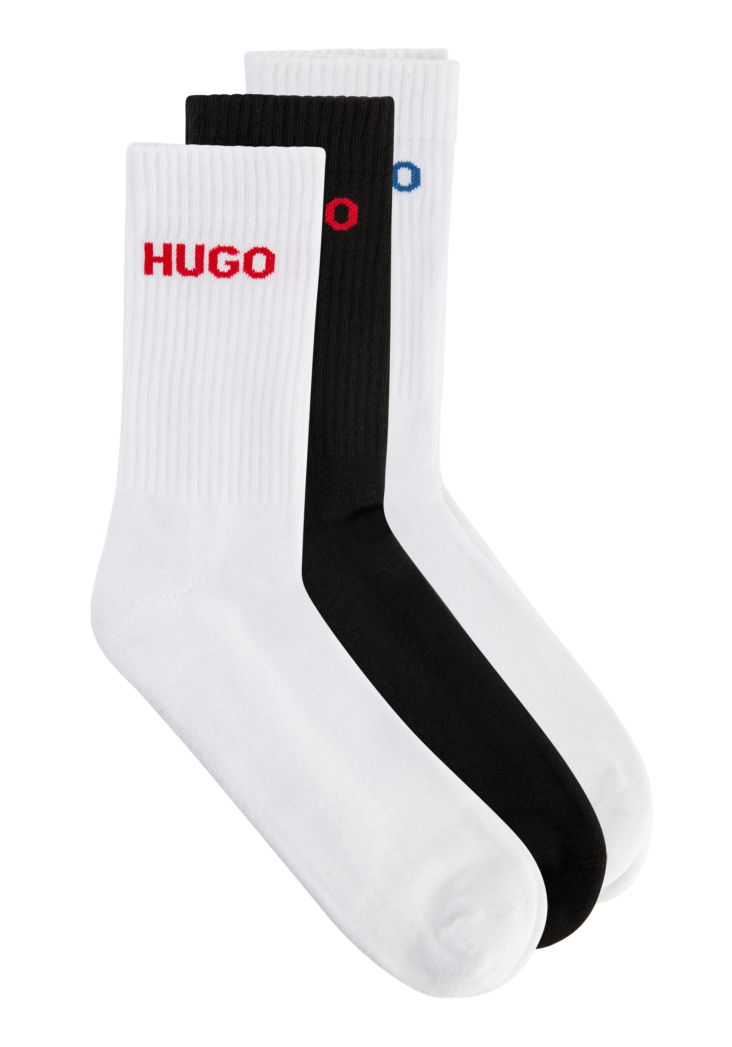 HUGO underwear Sokken 6P QS RIB LOGO CC met gebreid hugo logo (6 paar, Set van 6)