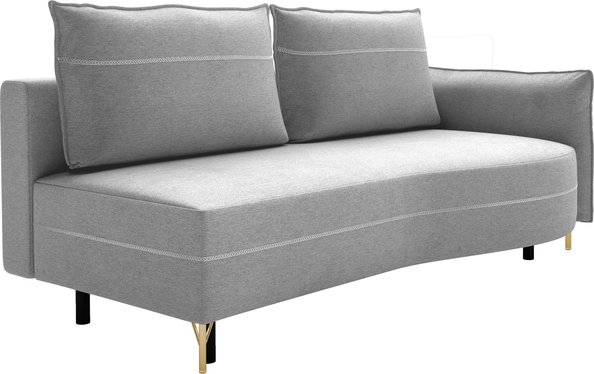 exxpo - sofa fashion Loungebank Ortis met geweldige contrastnaad, solitair meubel, comfortabel, smalle armleuning