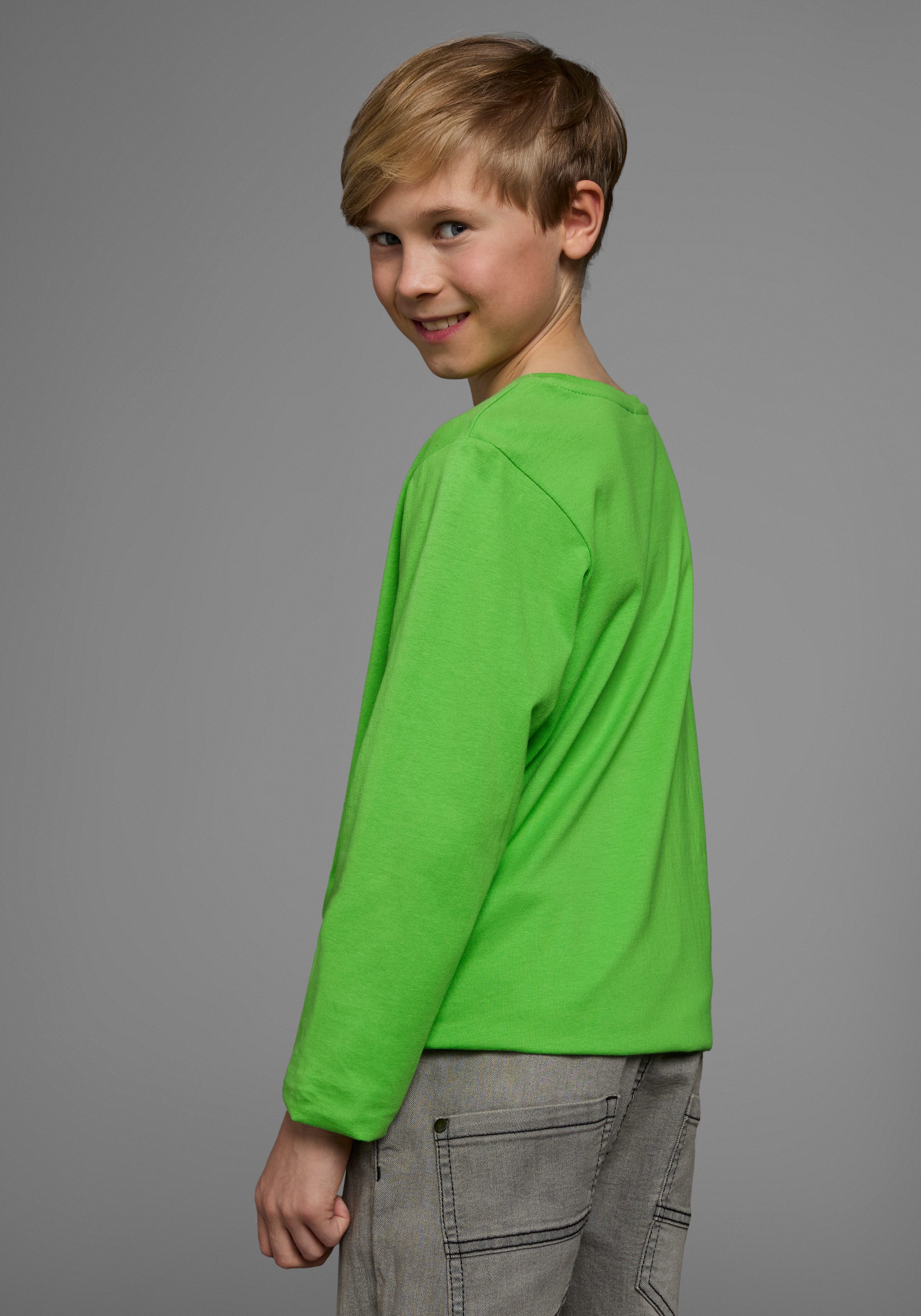 KIDSWORLD Shirt met lange mouwen CHILL MAL DIGGA Lange mouwen, basic pasvorm, met frisse opdruk
