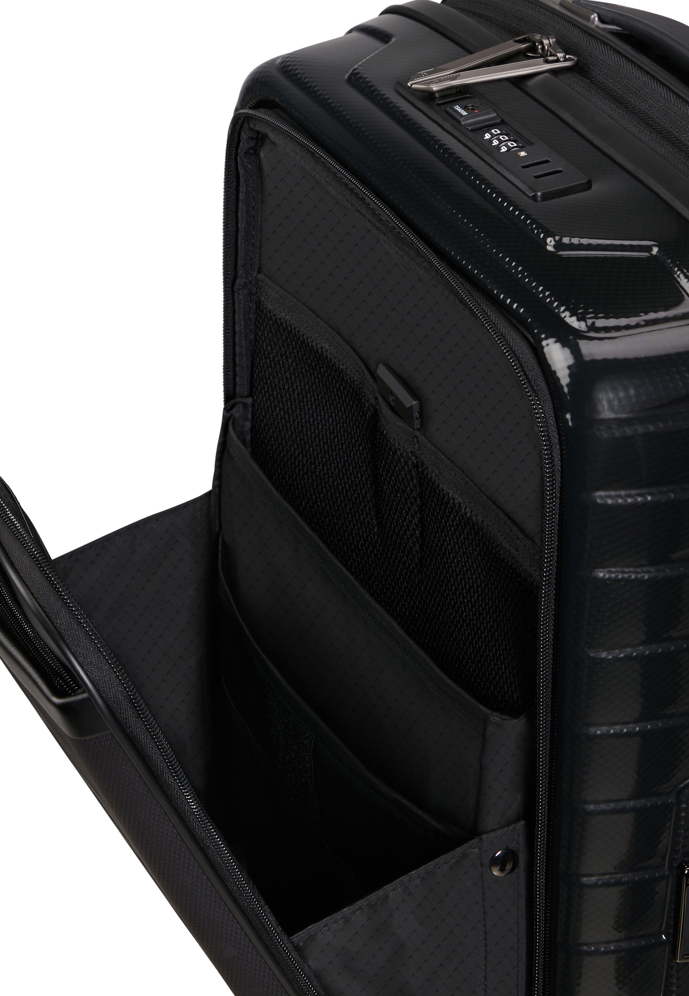 Samsonite Hardshell-trolley PROXIS 55 EXP easy access Handbagage harde koffer volumevergroting laptopvak