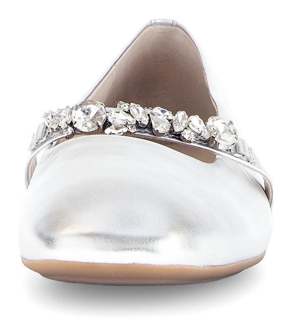 Gabor Ballerina's , blockhak, comfort schoen, flats met fonkelende sierstenen