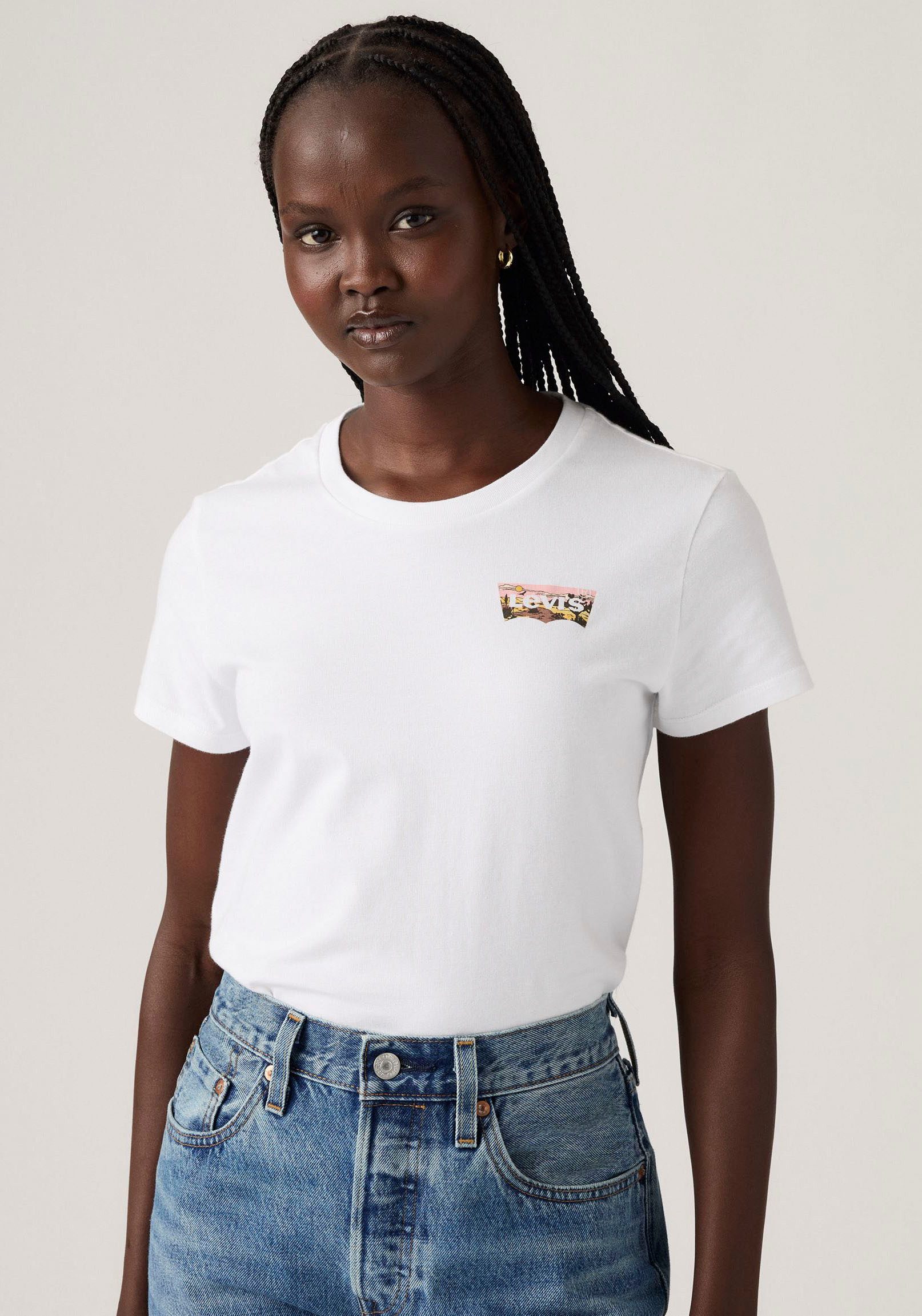 Levi's® T-shirt The Perfect Tee met batwing-logoprint
