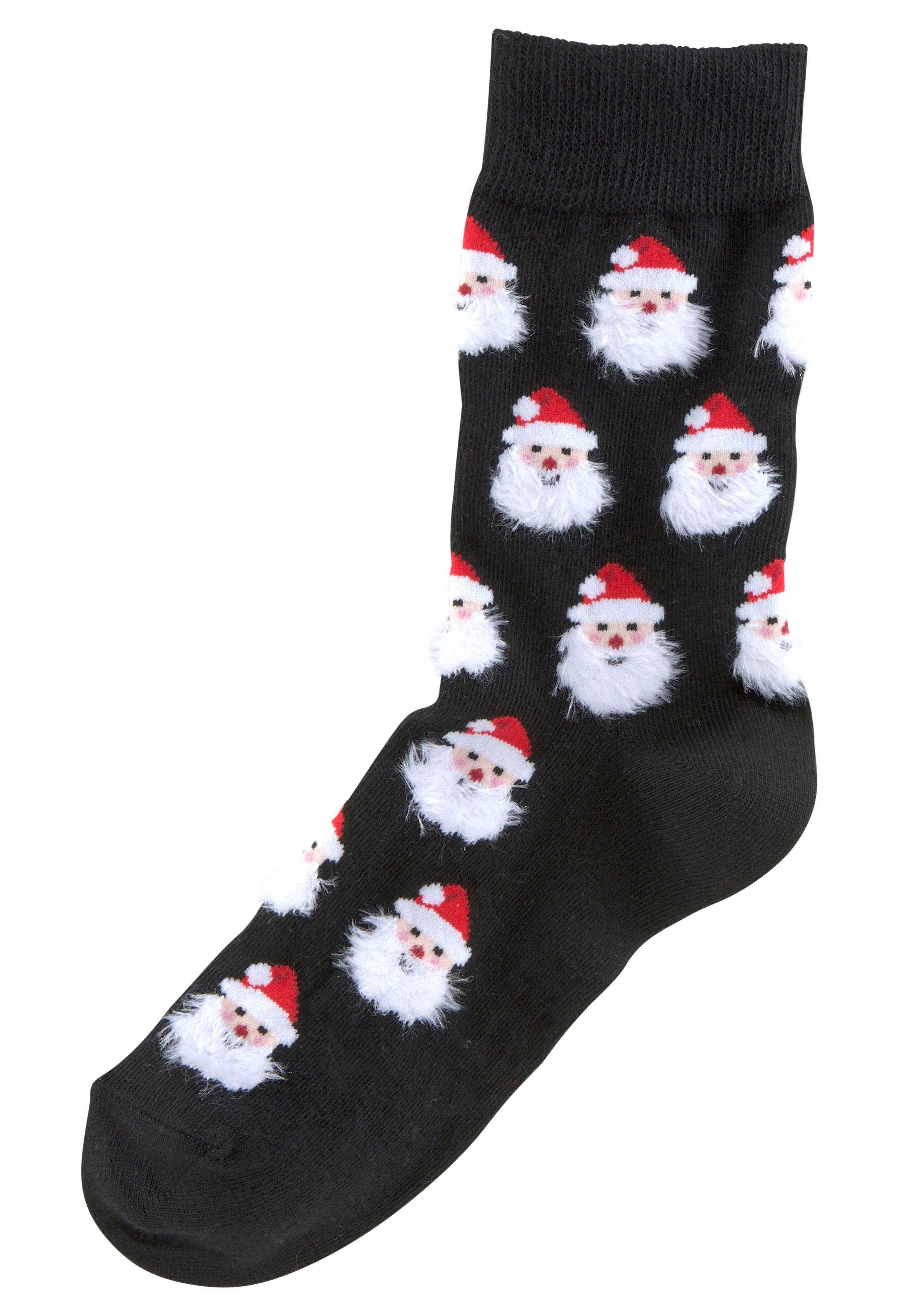 H.I.S Sokken met leuke kerstmotieven (set, 3 paar)