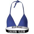 calvin klein swimwear triangel-bikinitop classic met belettering blauw