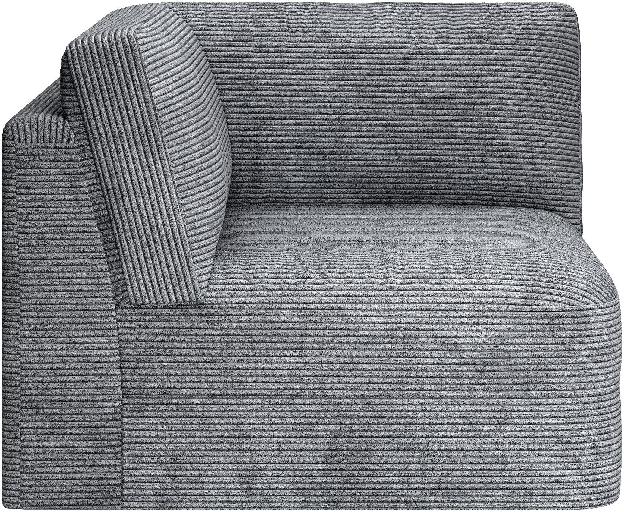 RAUM.ID Bank-hoekelement Innovid Modern modulair bekledingsprogramma grijs, modulaire banken