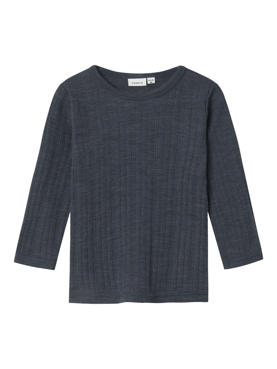 Name It Shirt met lange mouwen NMMWANG WOOL NEEDLE LS TOP SOLID NOOS