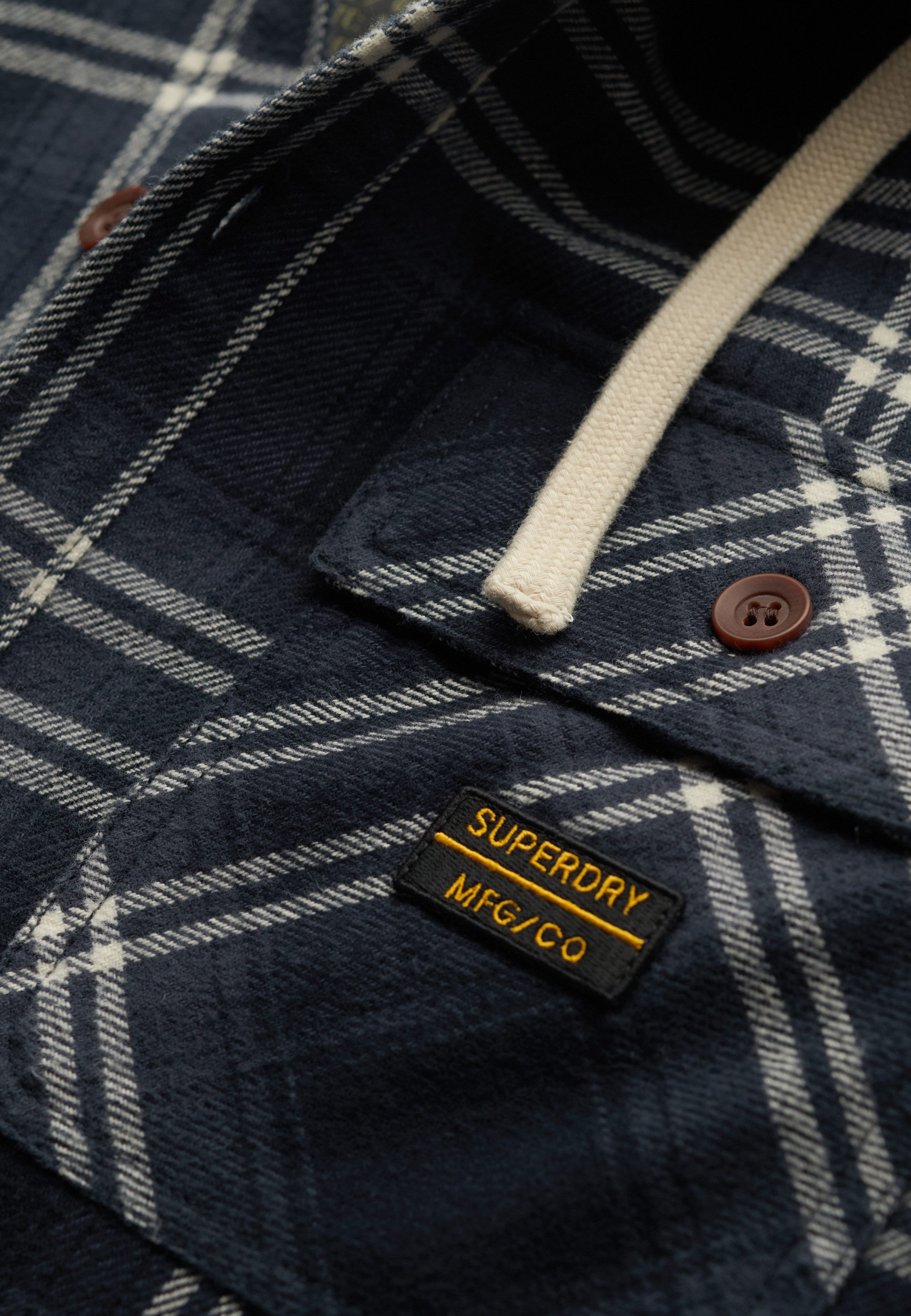 Superdry Overhemd met lange mouwen SURPLUS HOODED CHECK SHIRT